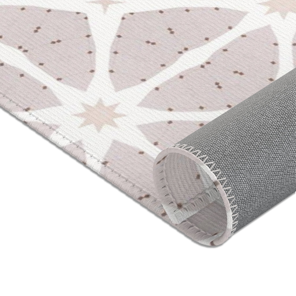 Geometric Area Rug | Beige Cream Pattern