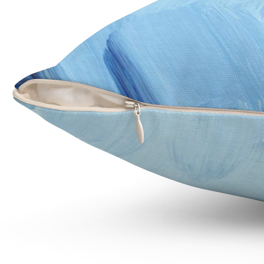 Abstract Pillow Cover | Sky Blue Paint