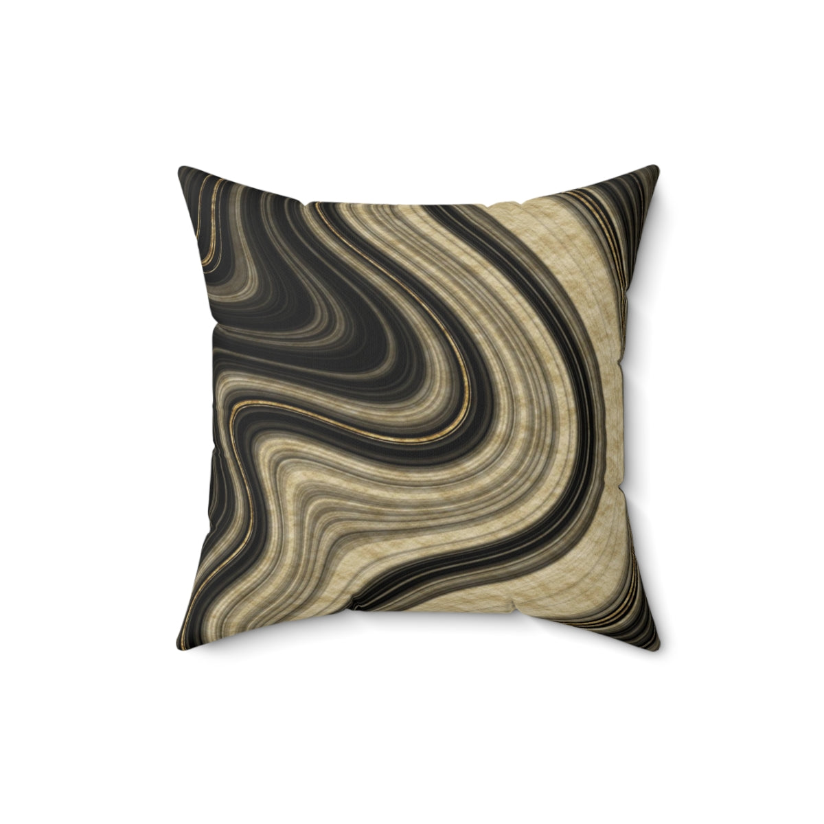 Marble Pillow Cover | Beige Black Agate