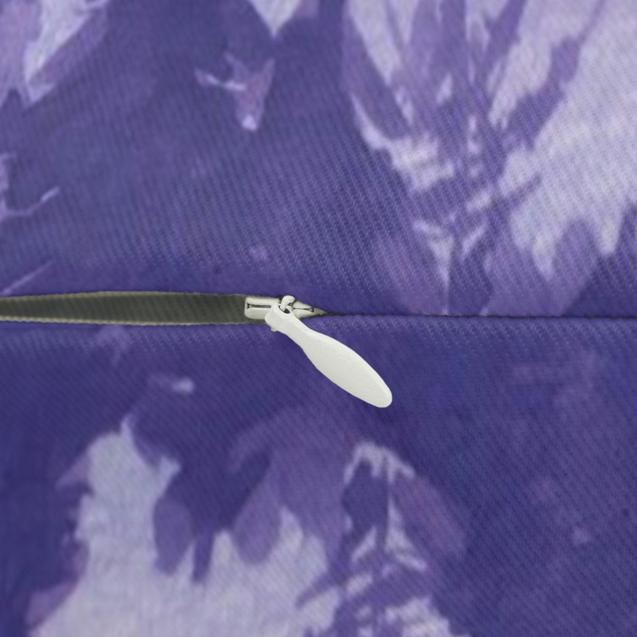 Nature Lumbar Pillow | Misty Lavender Purple, Blue Sky, Trees