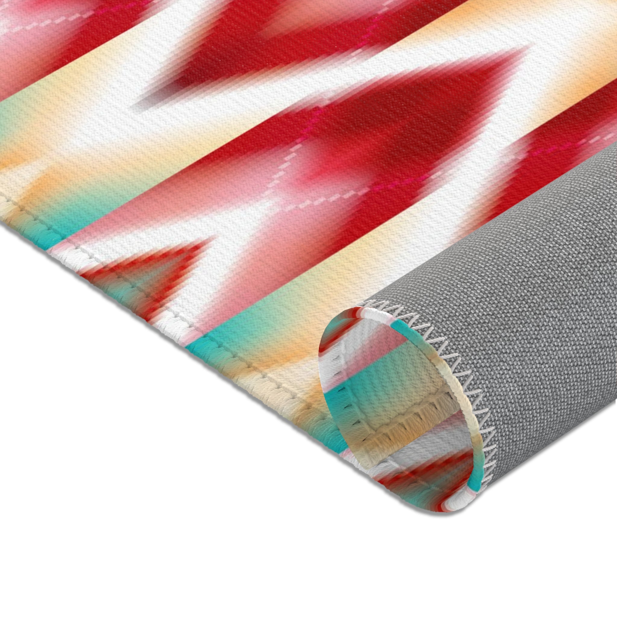 Tribal Area Rug | Red Pink Beige