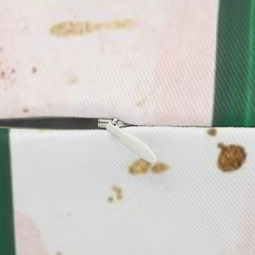 Abstract Lumbar Pillow | Green Pink Black Beige