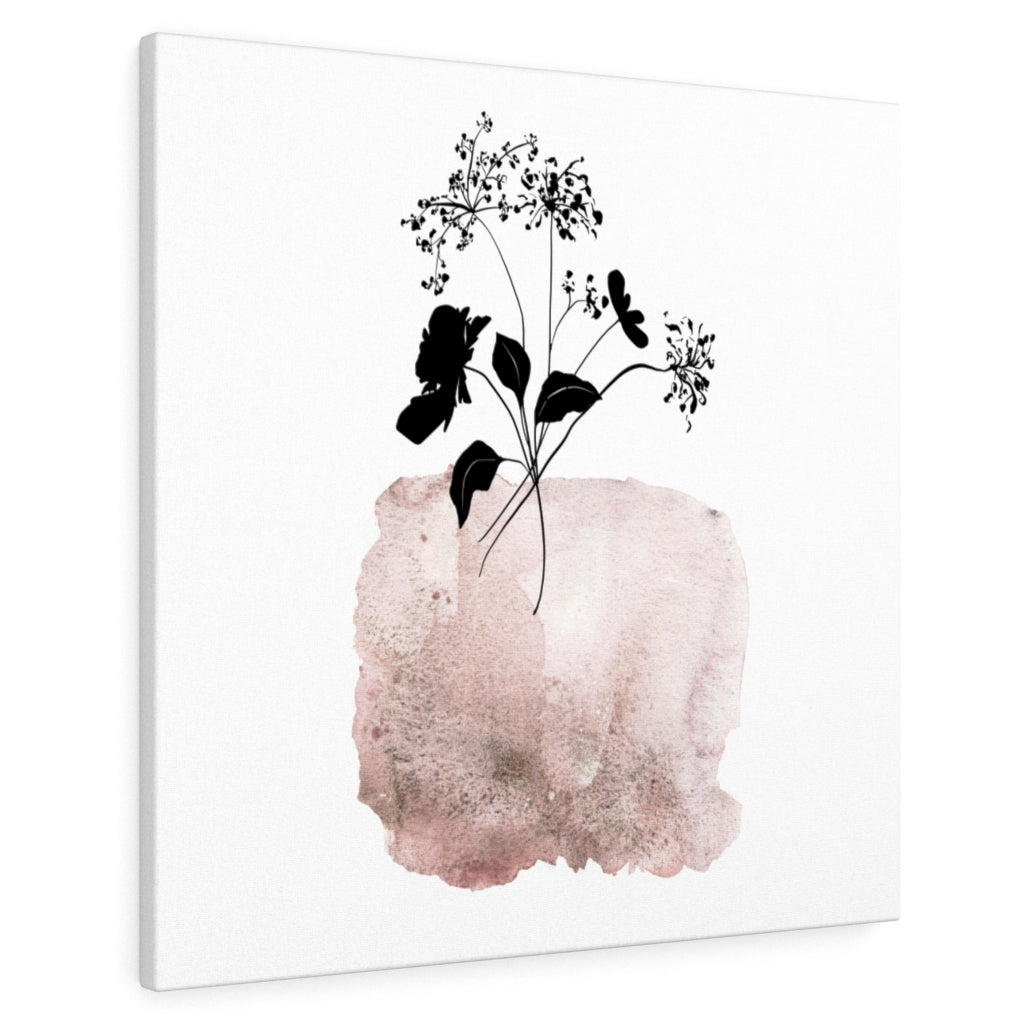 FLORAL WALL CANVAS ART | Bronze Black Leaves
