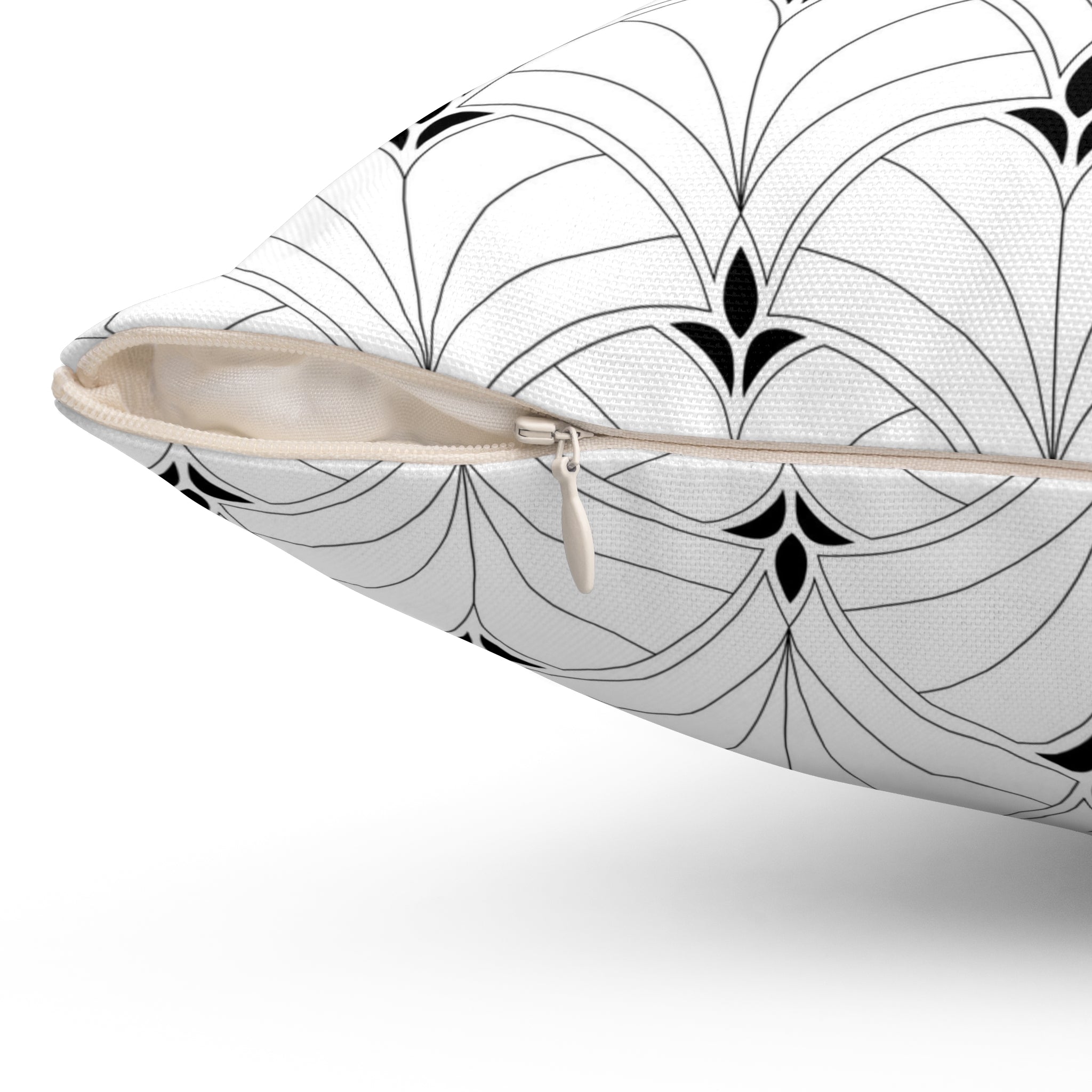 Art Deco Pillow Cover | Black and White Minimalist