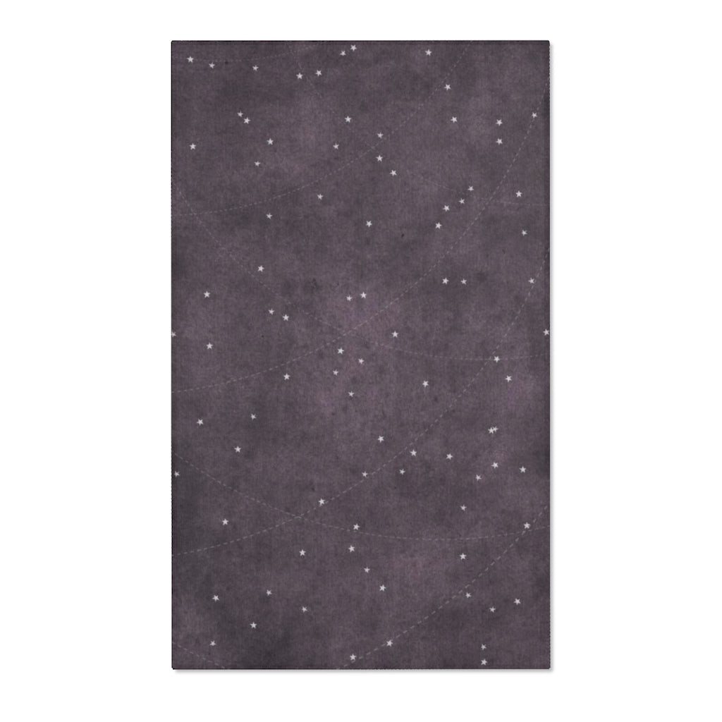 Celestial Boho Area Rug | Star Map Plum Purple