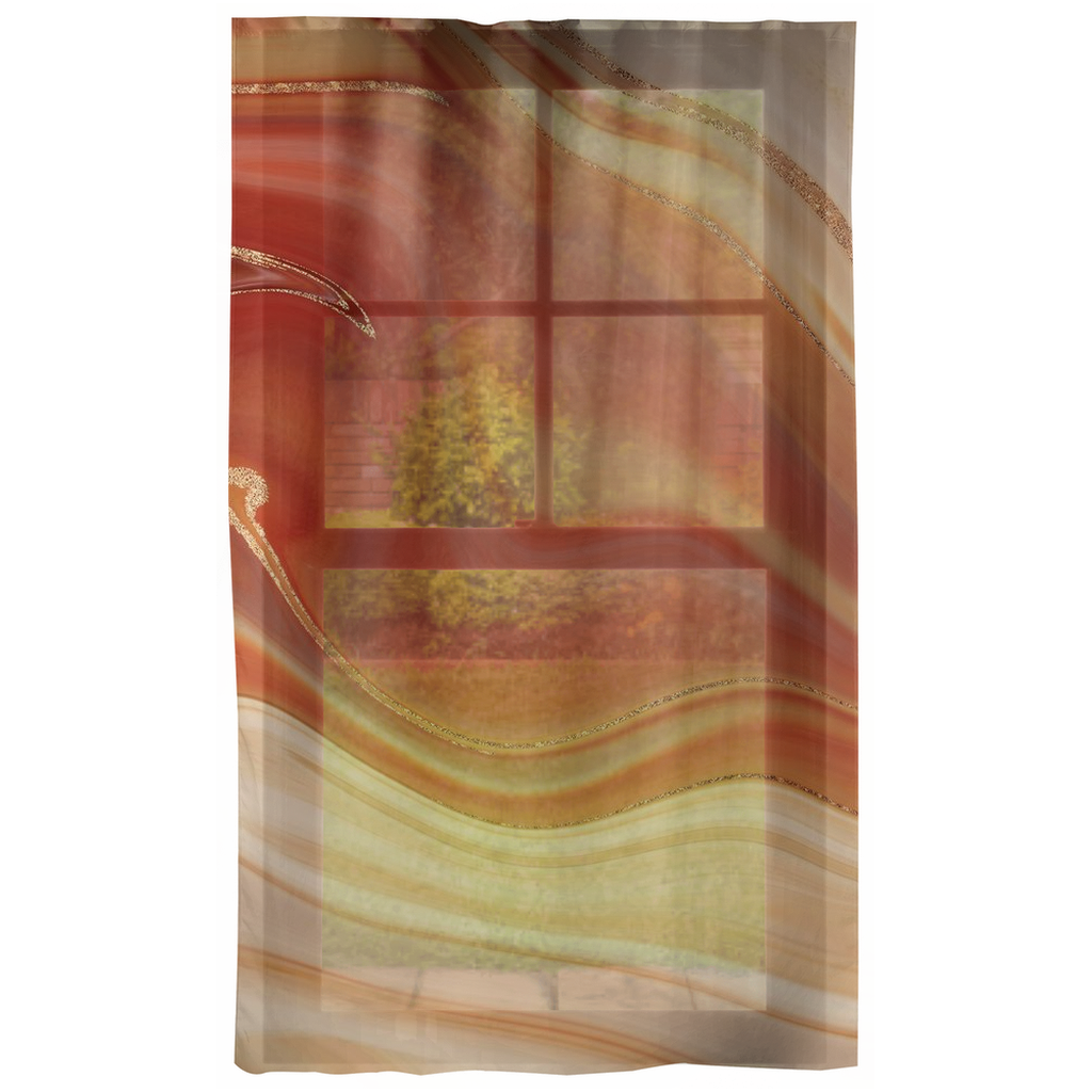 Window Curtains | Fiery Orange
