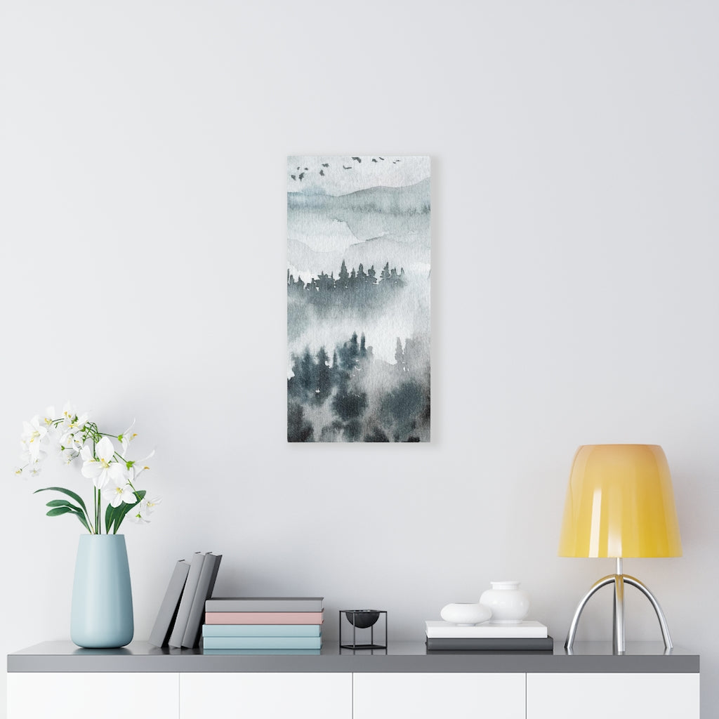 Nature Wall Canvas Art | Gray Woodlands