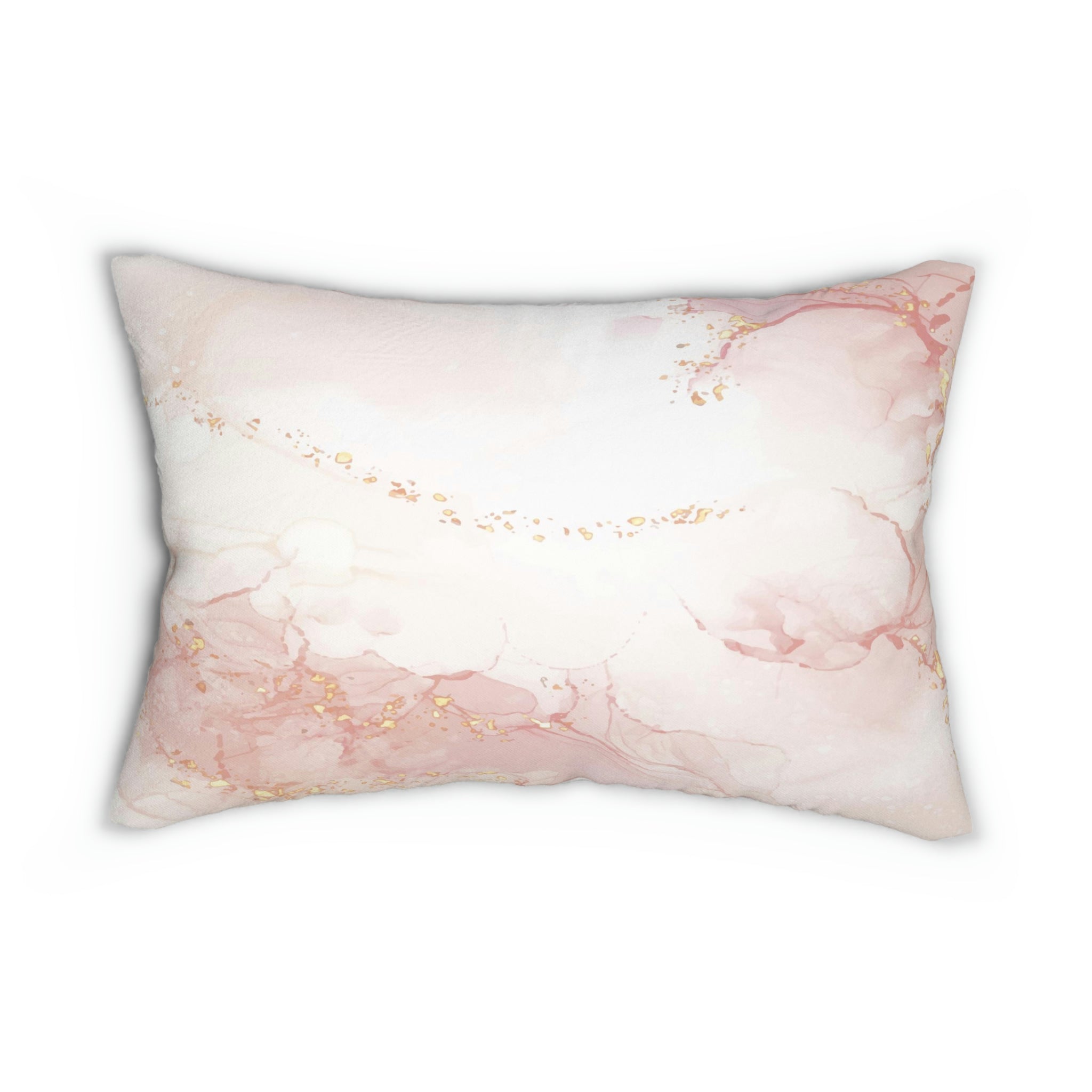 Abstract Lumbar Pillow | Blush Pink White Ombre