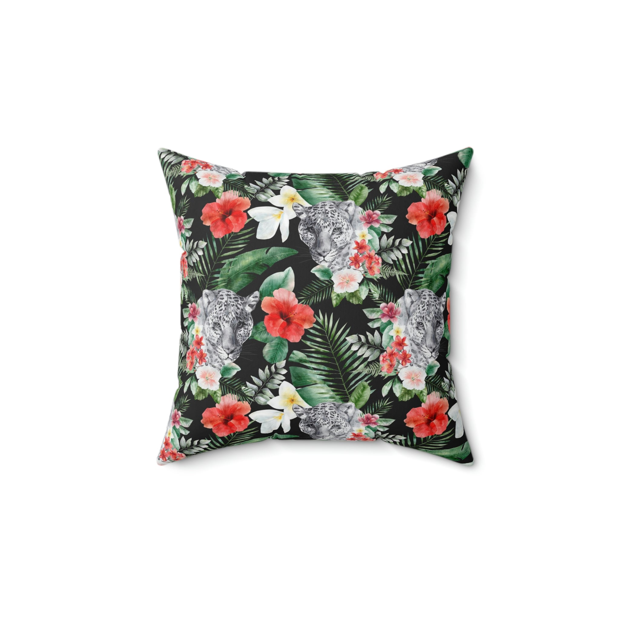 Safari Tiger Pillow Cover | Jungle Animal Floral