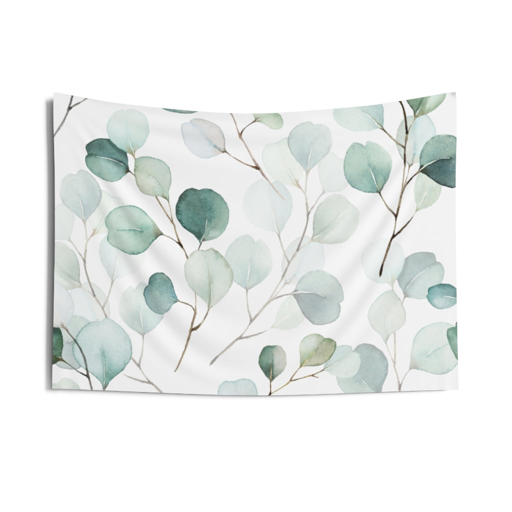 Floral Tapestry, Eucalyptus Green White