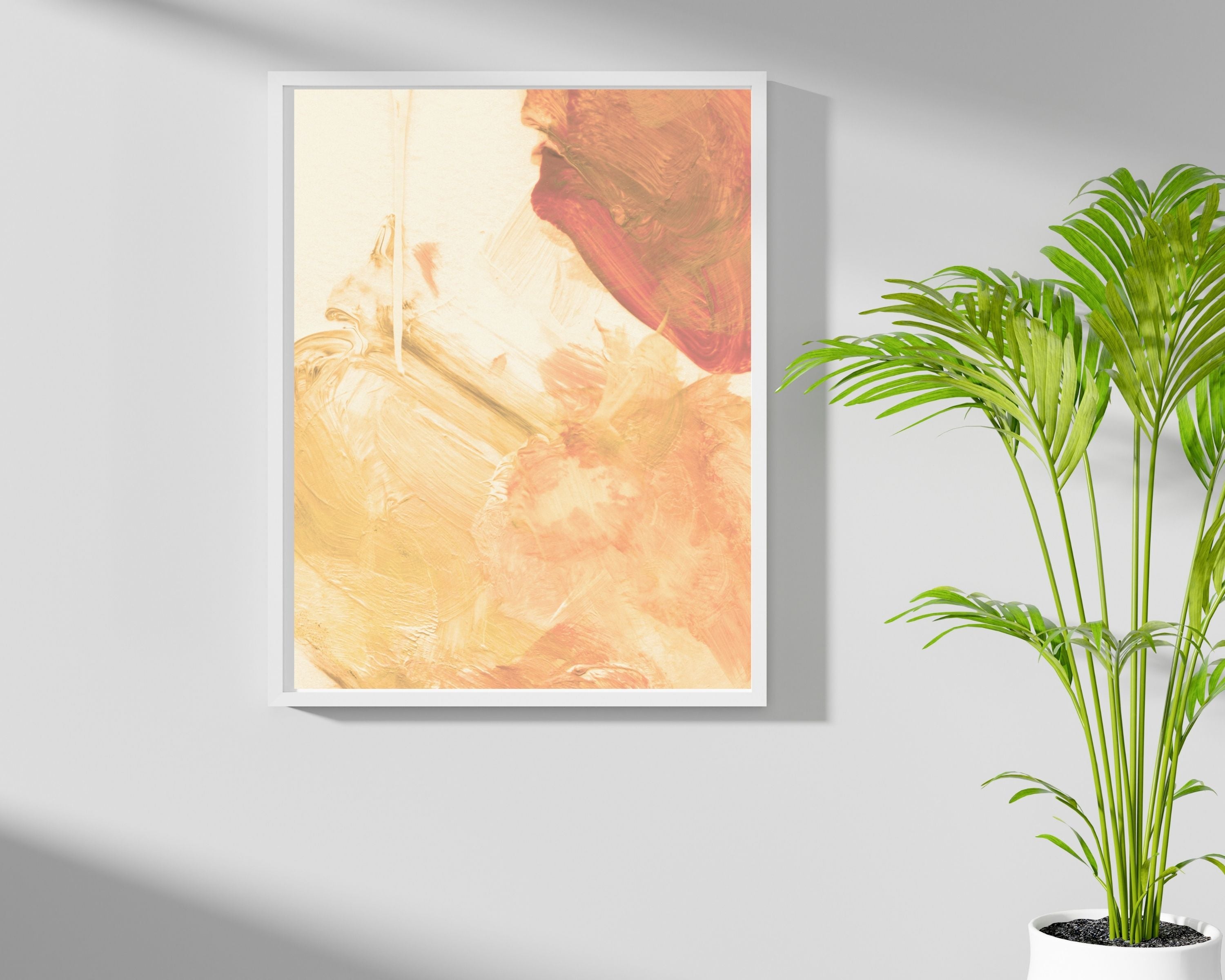 Abstract Terracotta Art Prints | Cream Beige Orange