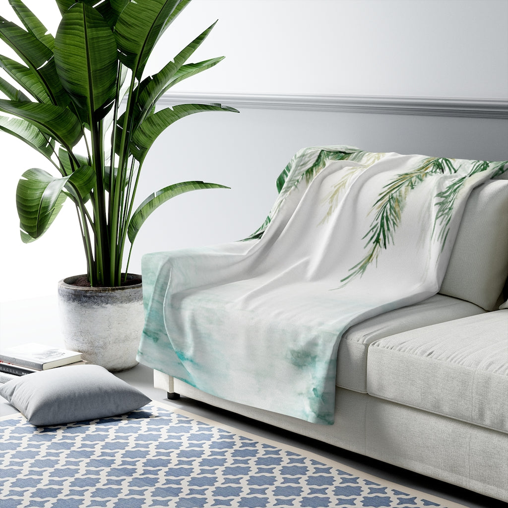 Green Floral Blanket