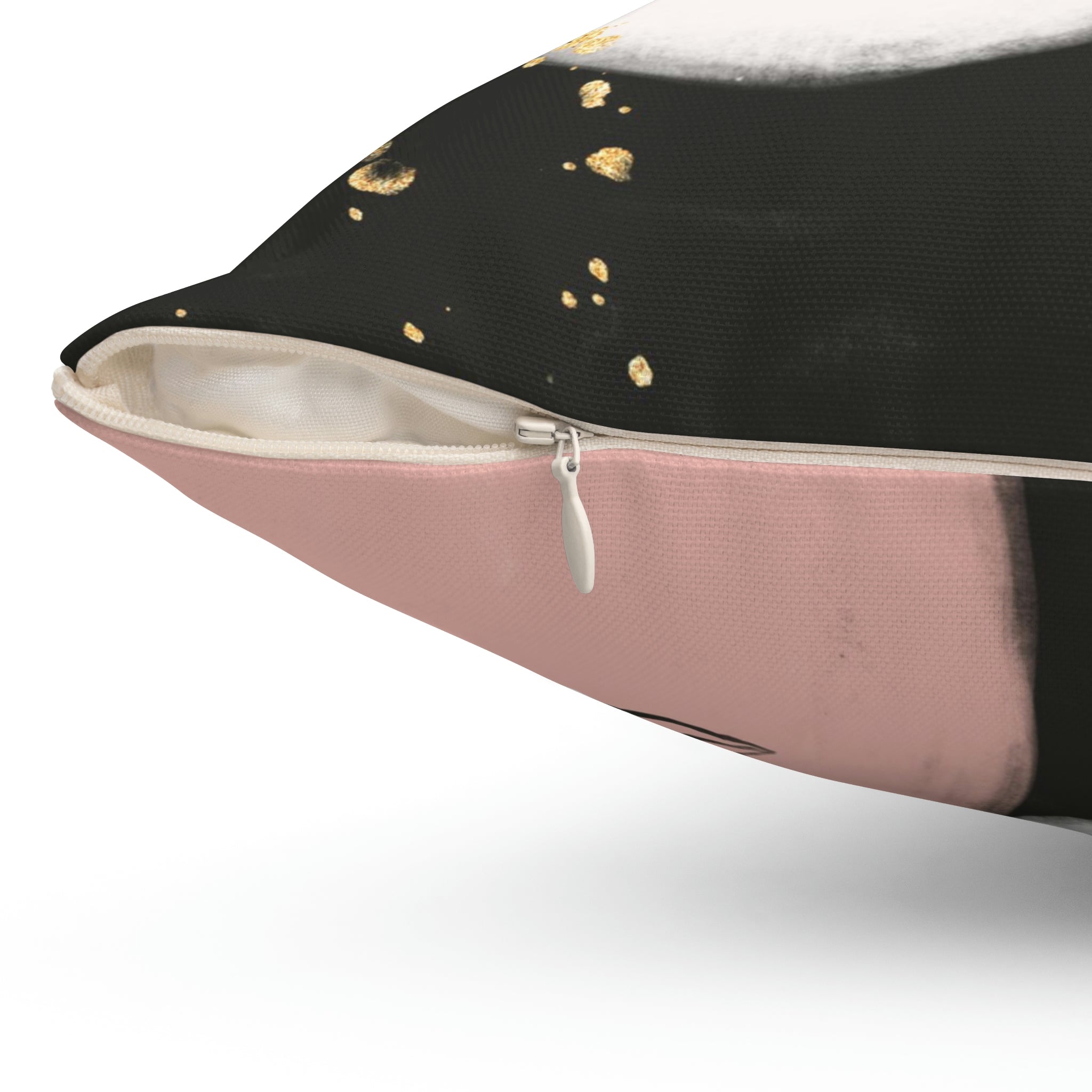 Abstract Pillow Cover | Black Pink Cream
