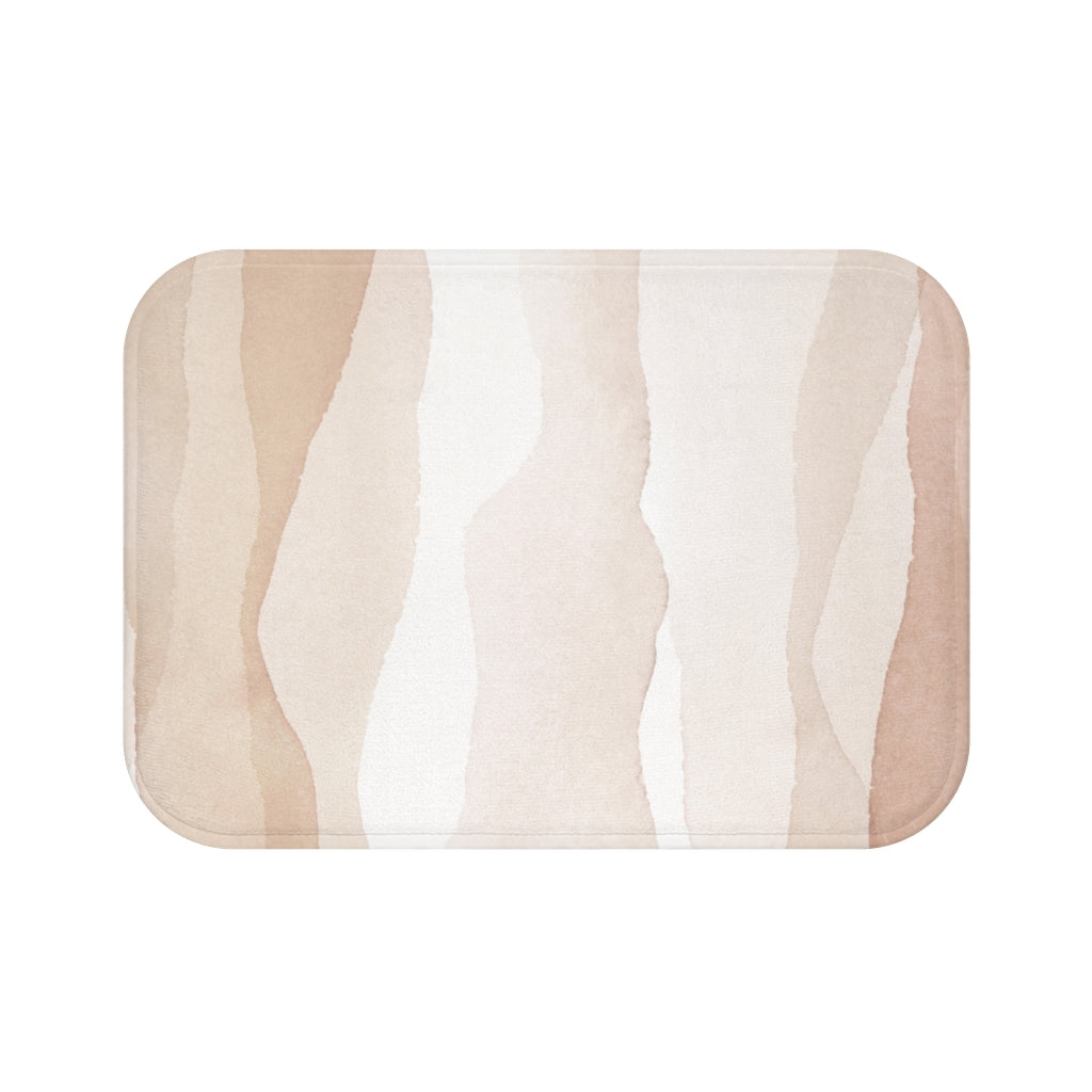 Pastel, Blush Beige Boho Bath Mat