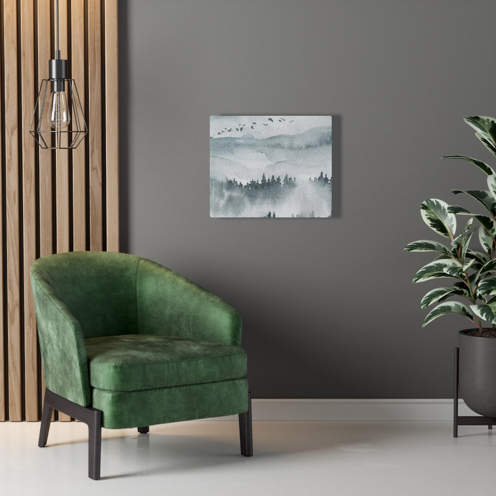 Nature Wall Canvas Art | Gray Woodlands