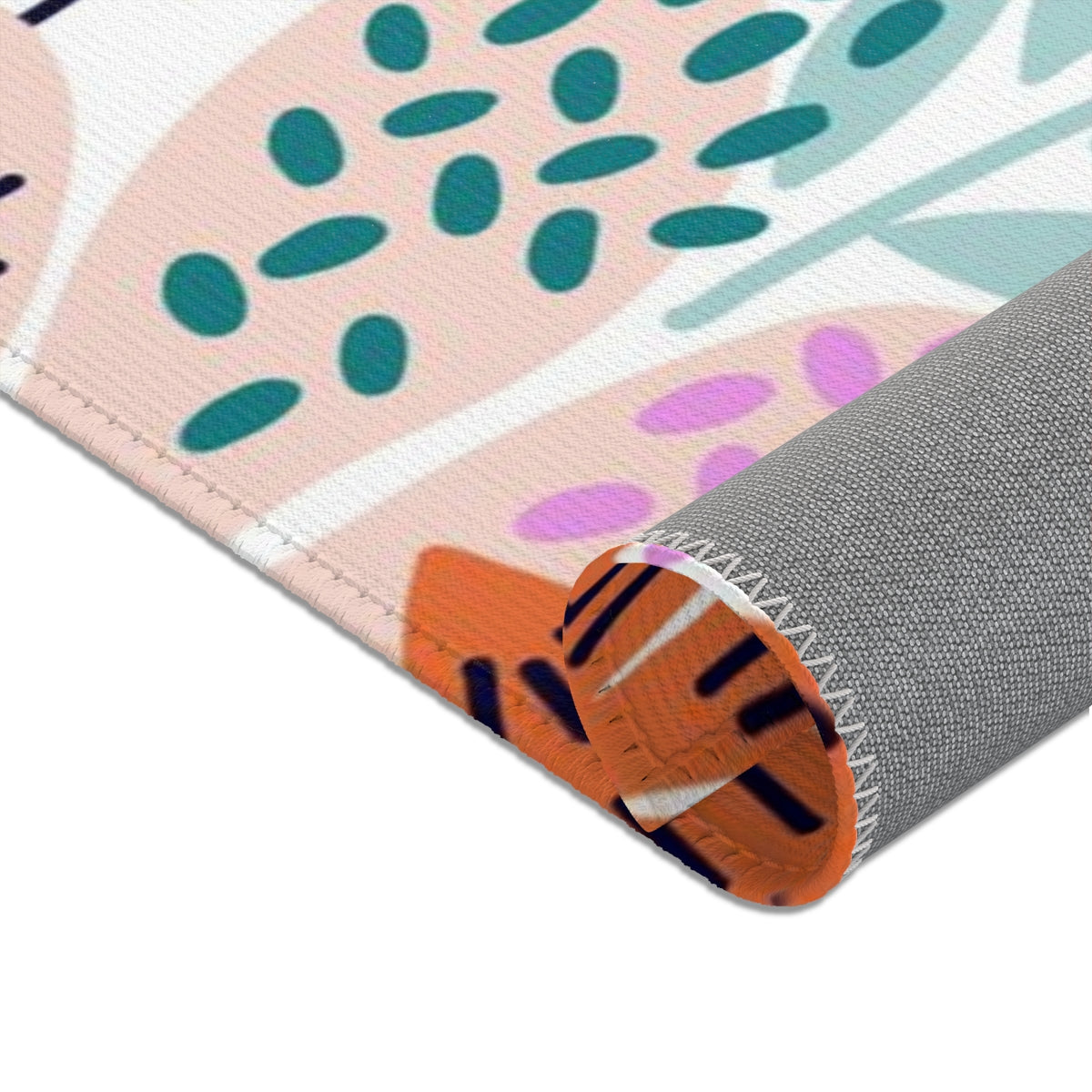 Floral Area Rug | Groovy Colorful Jungle Leaves