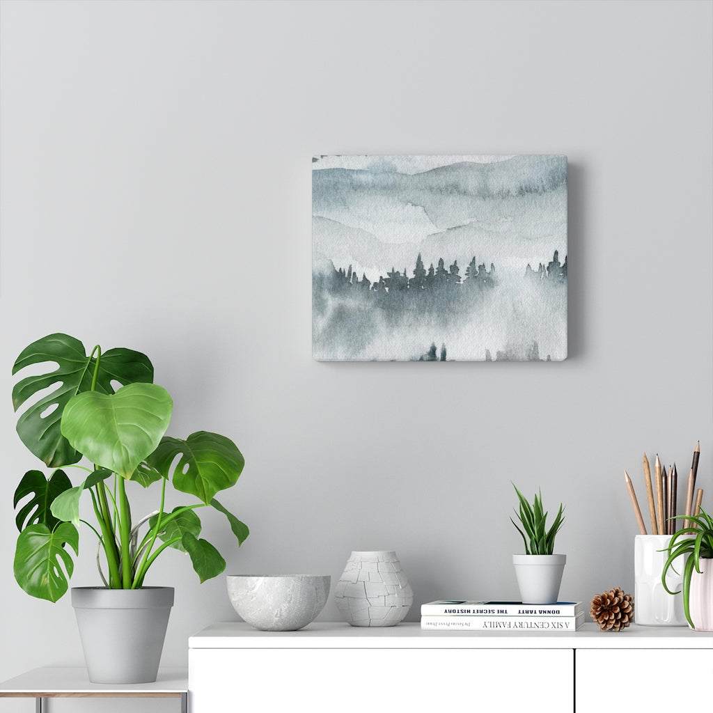 Nature Wall Canvas Art | Gray Woodlands