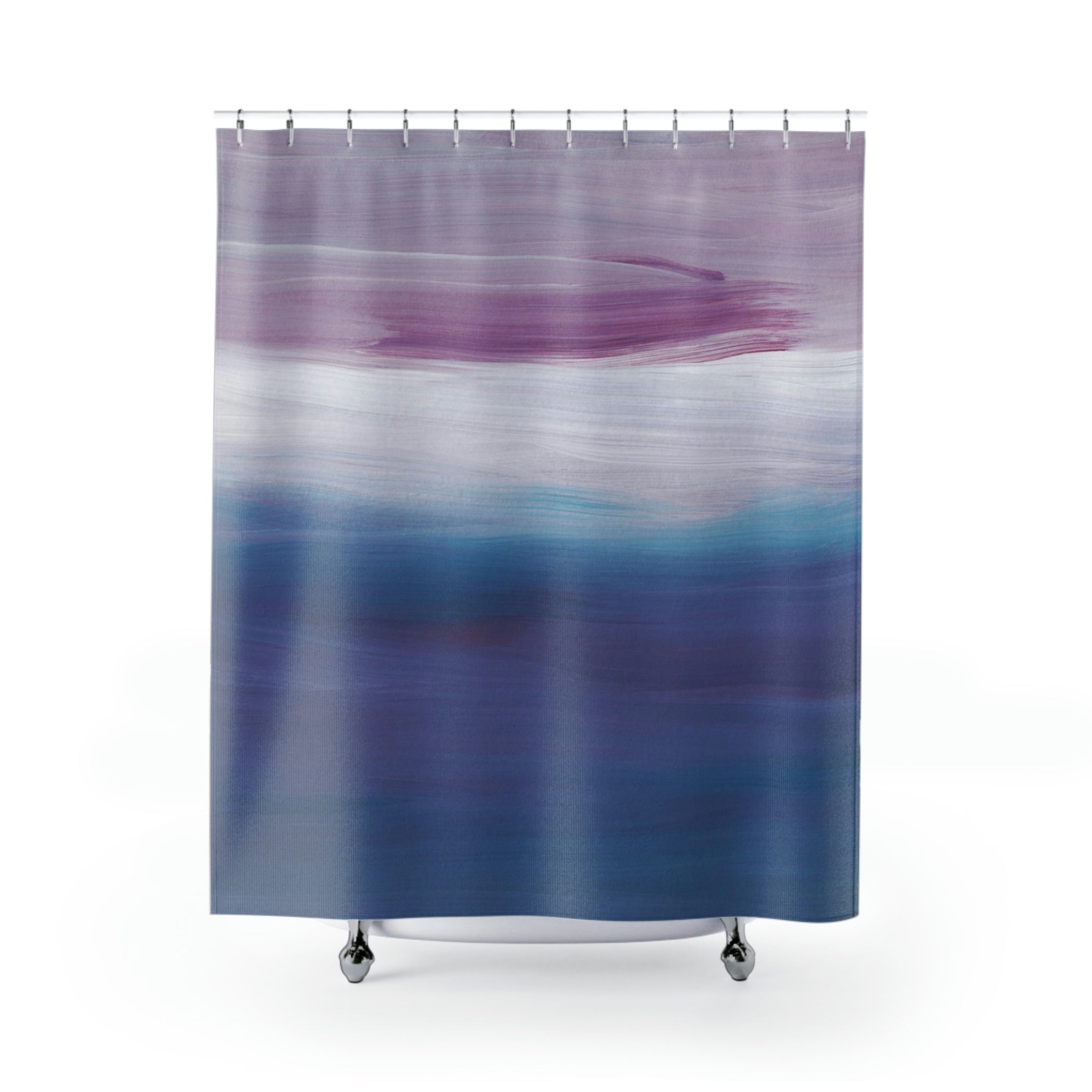 modern boho fabric shower curtain