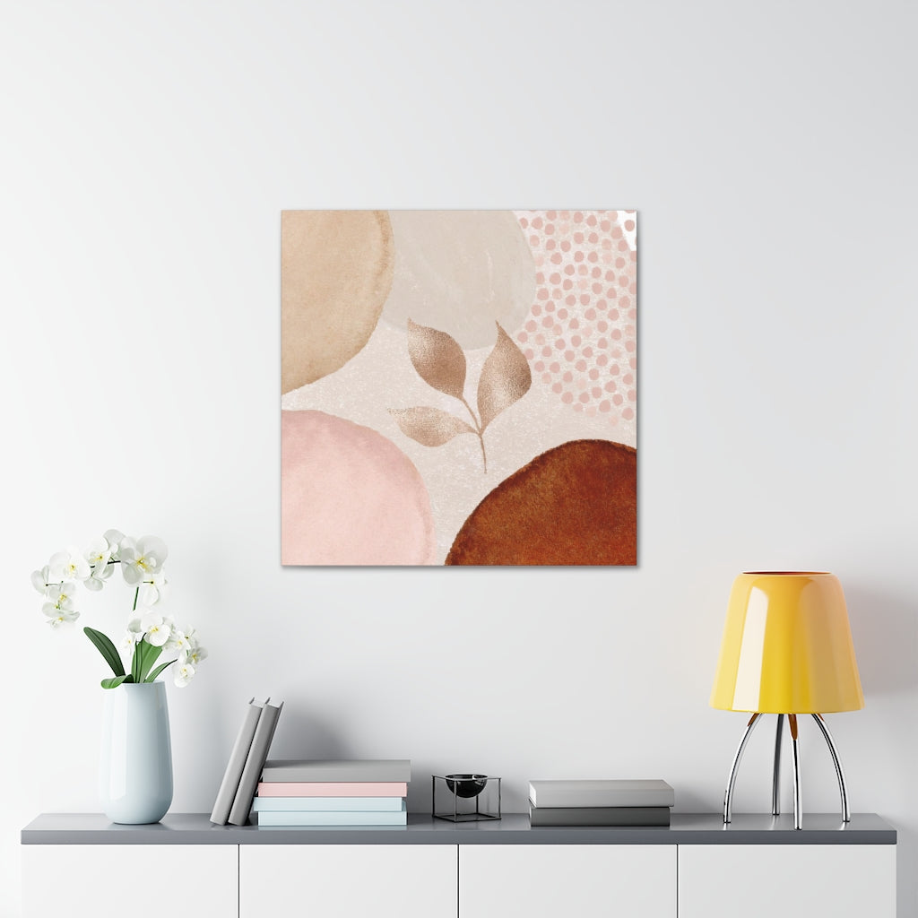 Abstract Canvas Wall Art | Blush Pink Floral