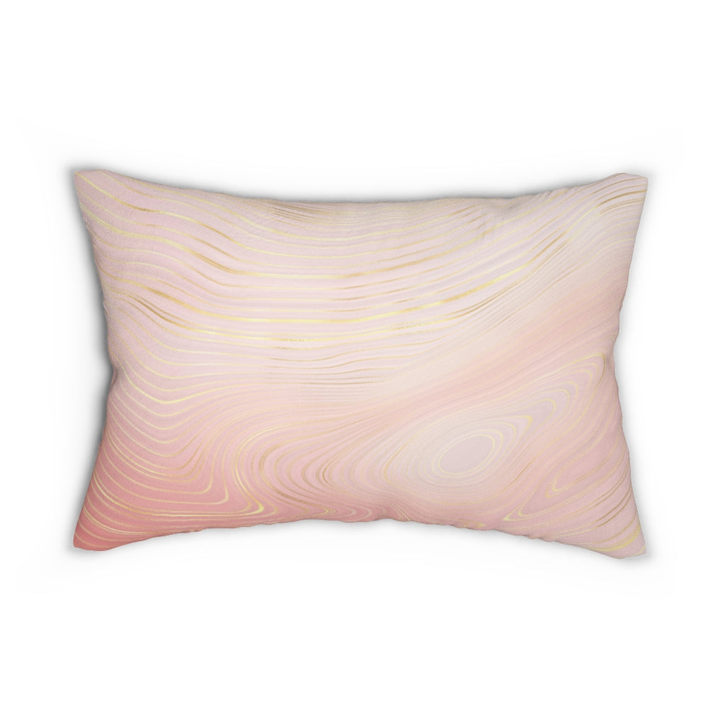 Abstract Boho Lumbar Pillow | Blush Pink