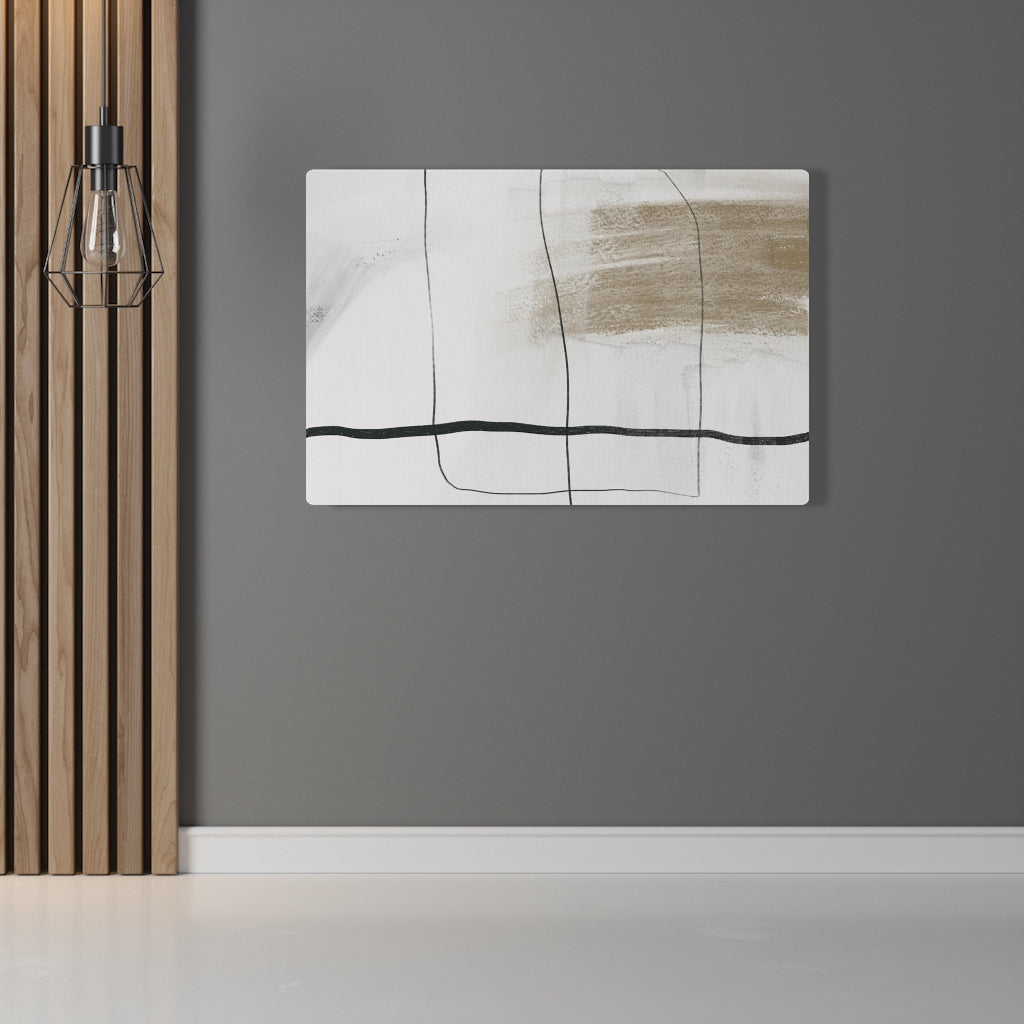 ABSTRACT WALL CANVAS ART | Brown Beige Black