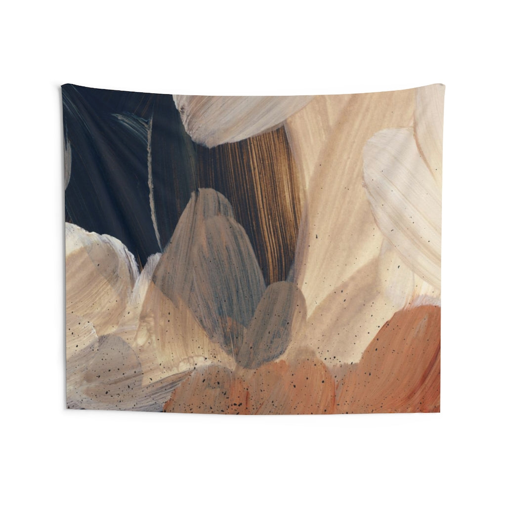 Abstract Tapestry | Beige Cream Yellow Rust