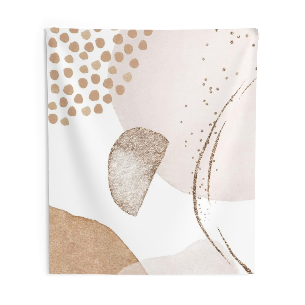 Abstract Tapestry | White Beige Gold