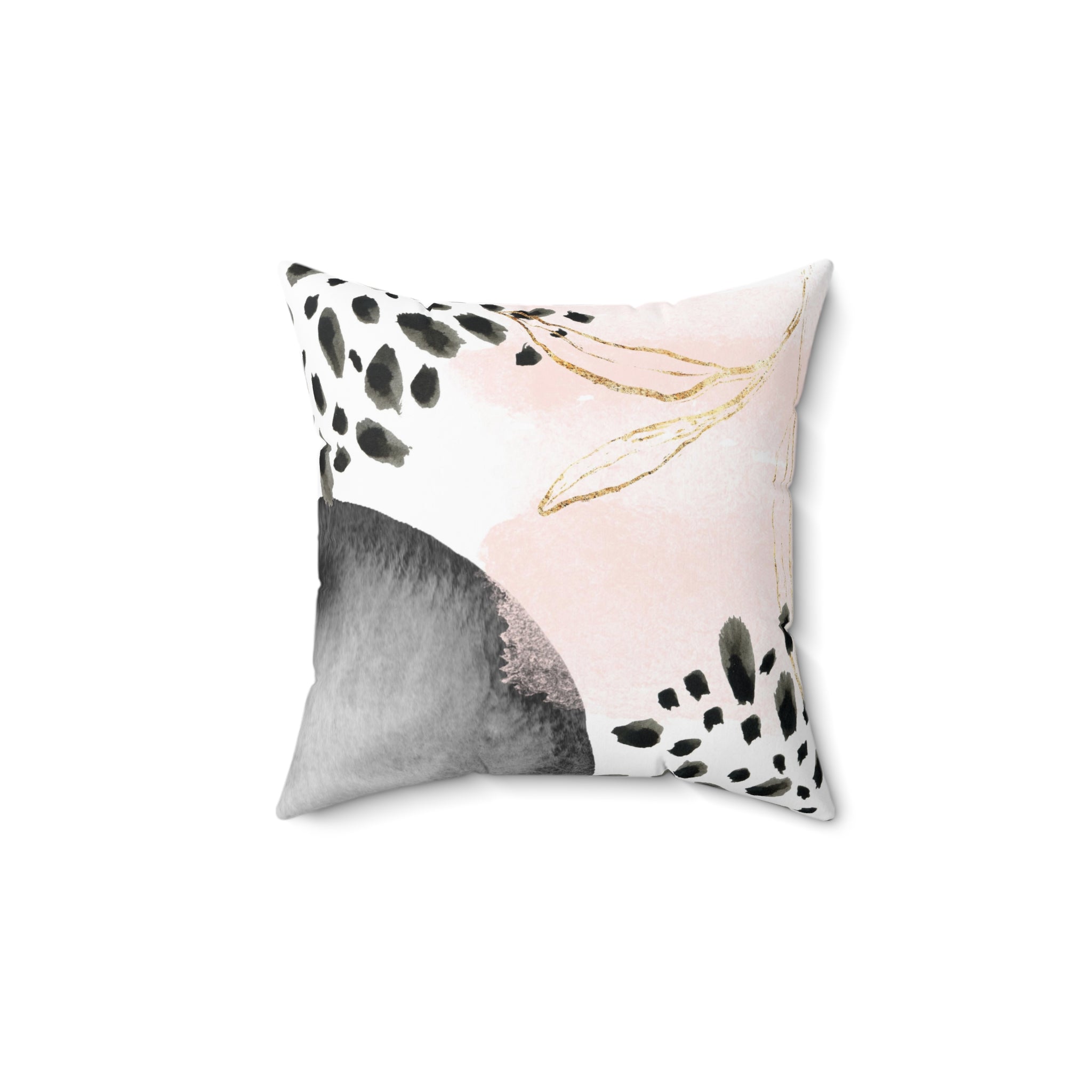 Abstract Floral Pillow Cover | Blush Pink Gray Ombre