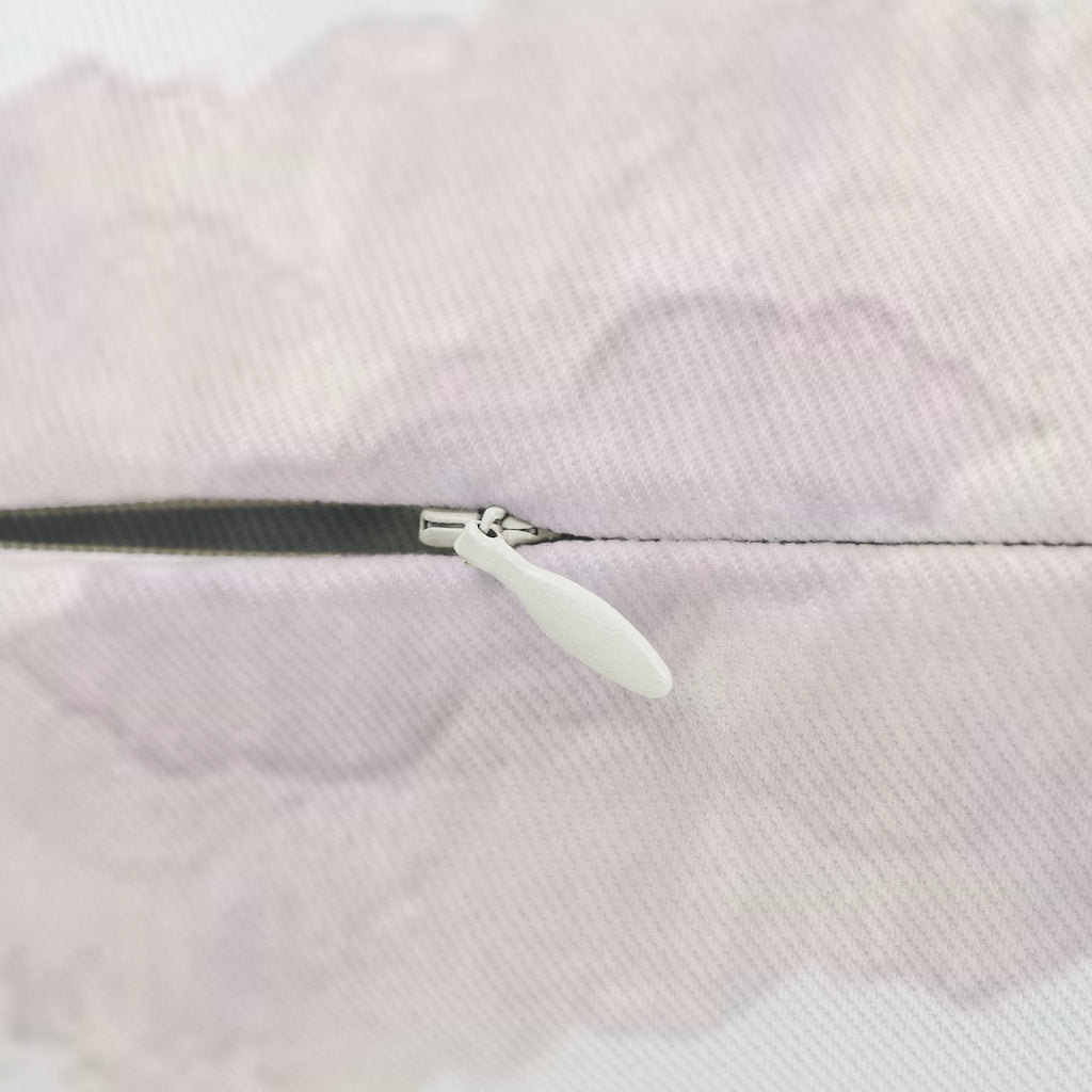 Abstract Boho Lumbar Pillow | Pastel Pink White