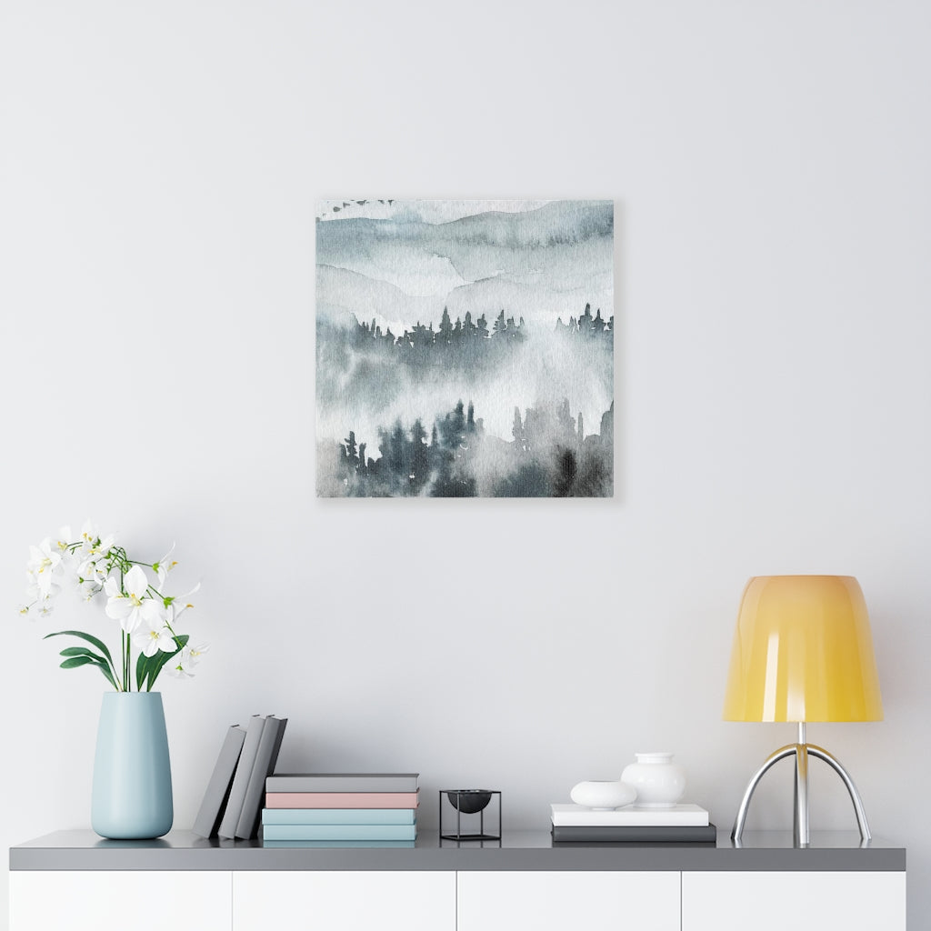 Nature Wall Canvas Art | Gray Woodlands
