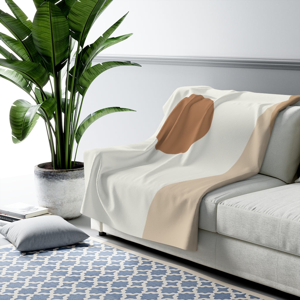 Boho Moon Comfy Blanket | Beige Brown