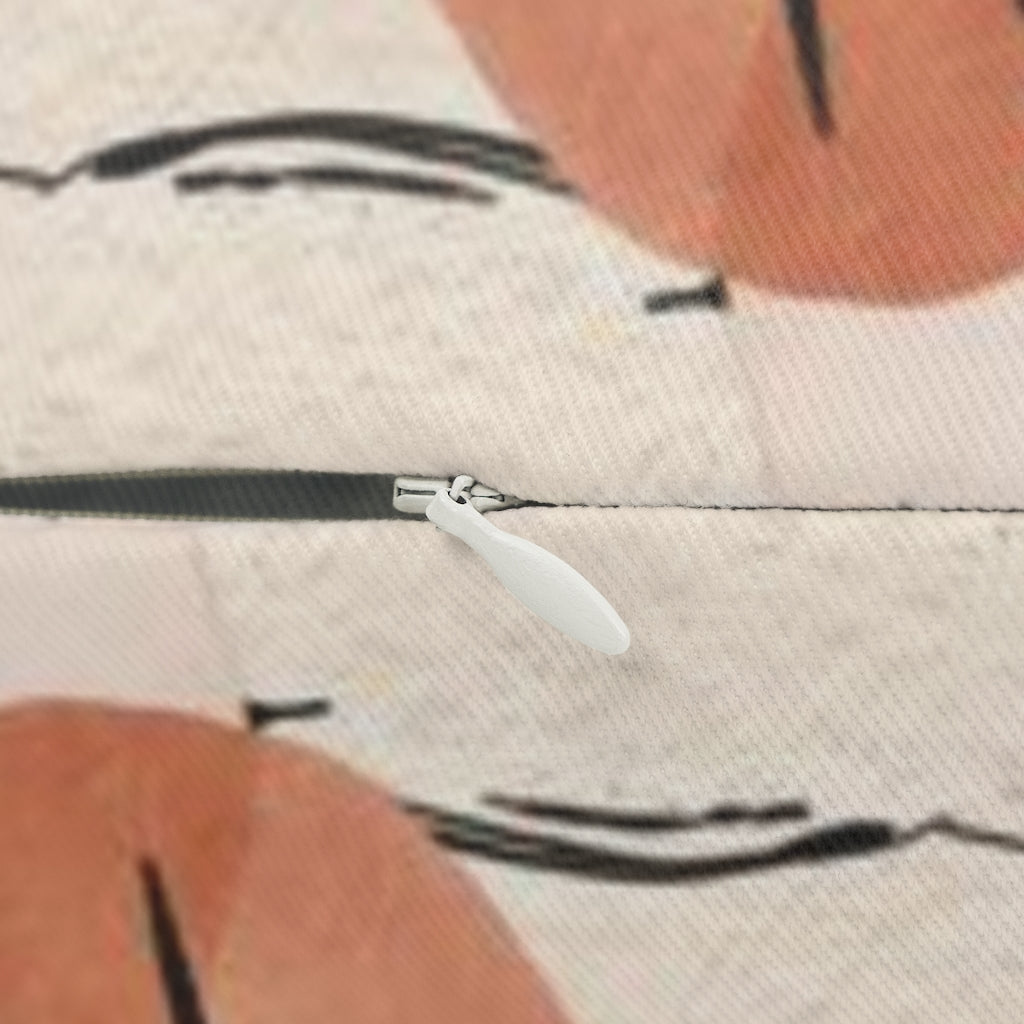 Floral Boho Lumbar Pillow | Beige Salmon Pink