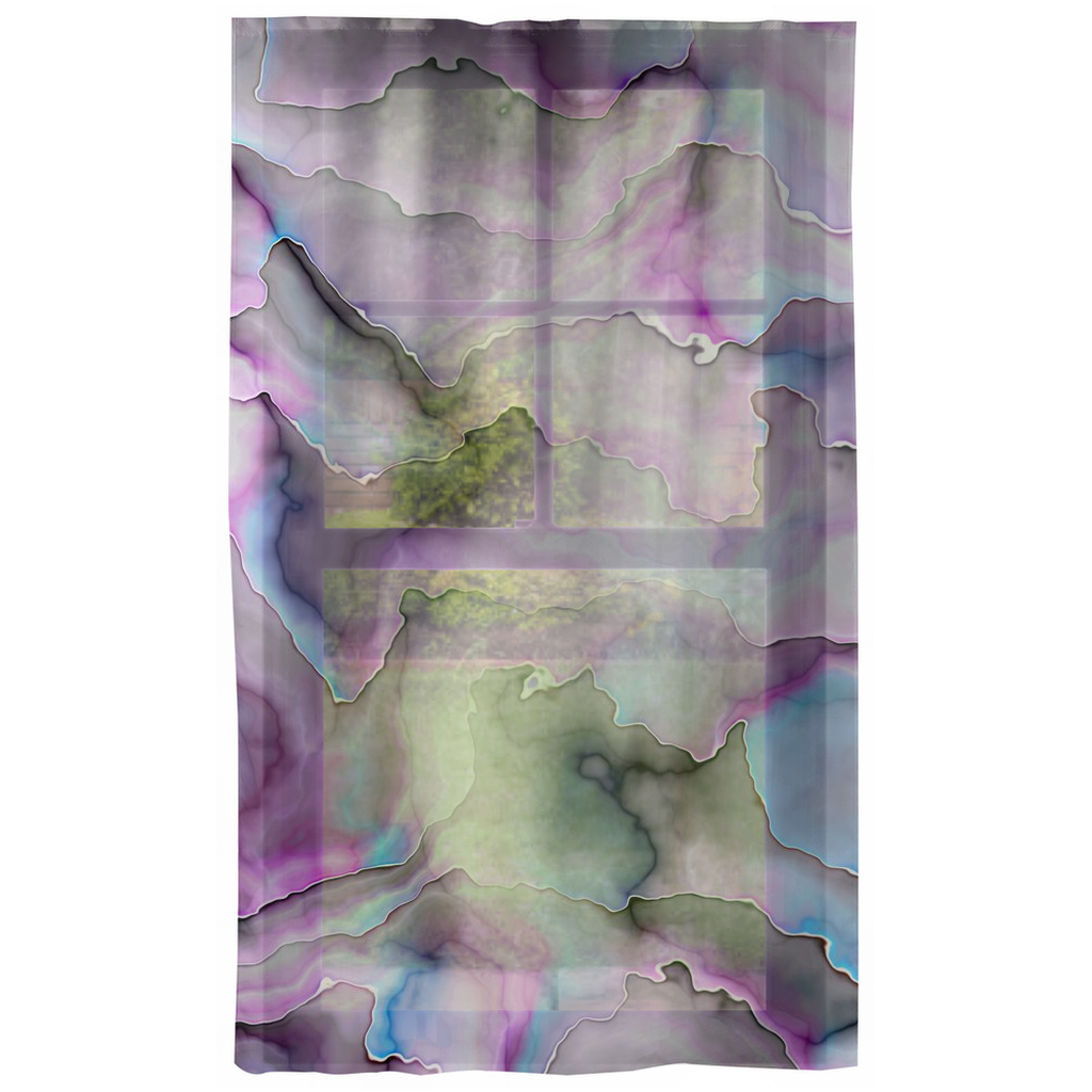 Abstract Window Curtains | Lavender Pink