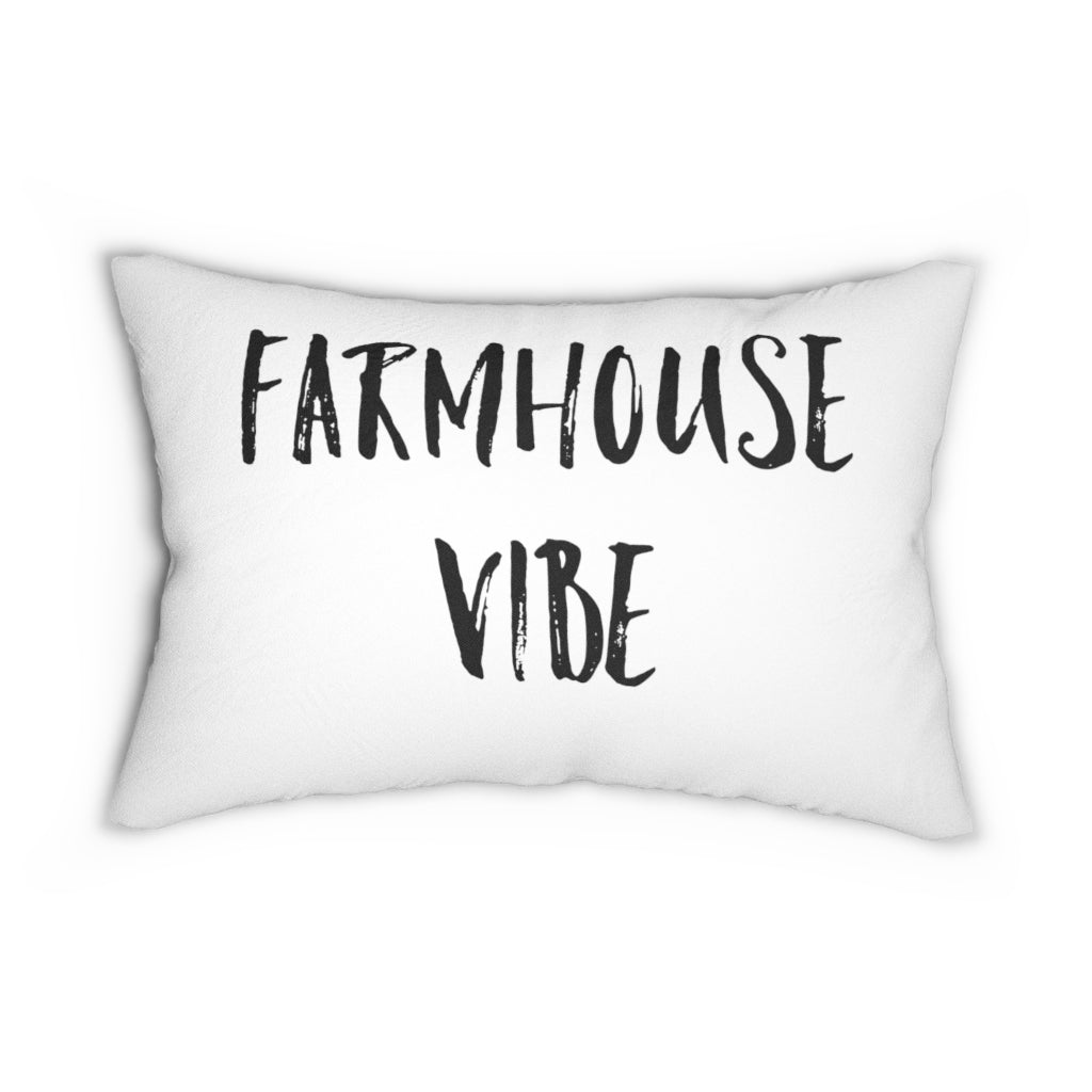With Saying Lumbar Pillow | White | Farmhouse Vibe