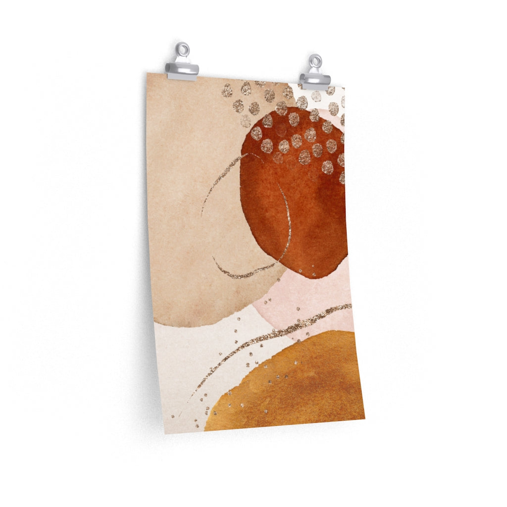 Rust Beige Abstract Art