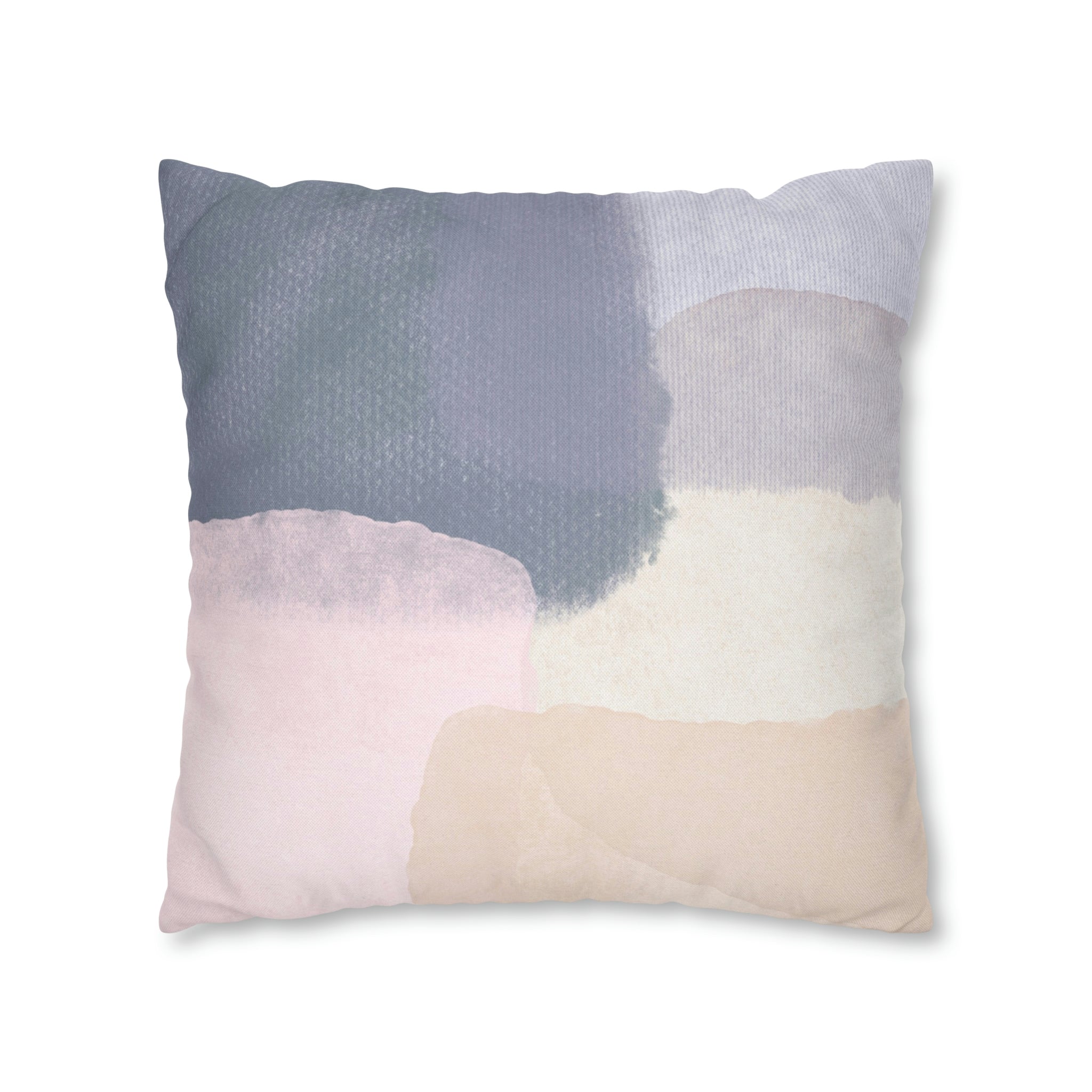 Abstract Boho Pillow Cover | Grey Blue Cream Pink