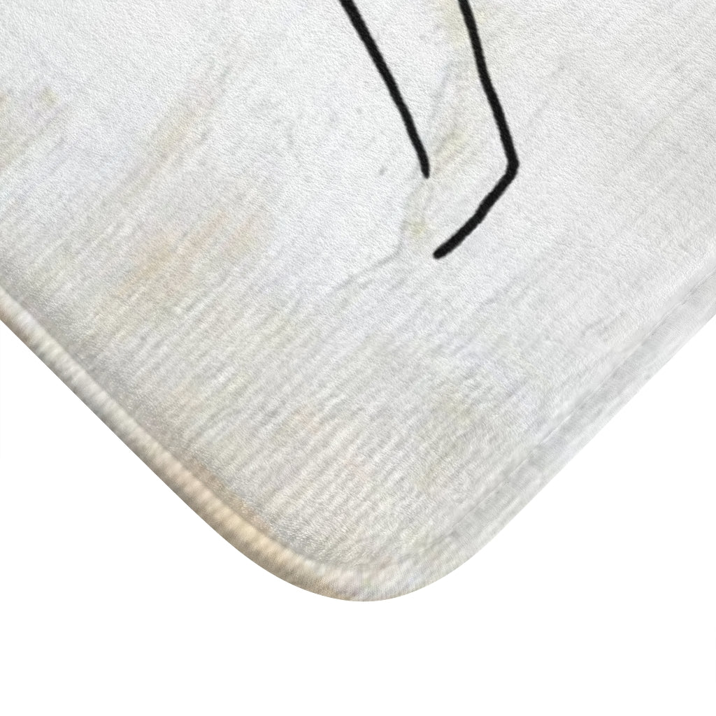 Terracotta Bath Mat | Beige Cream | One Line Art