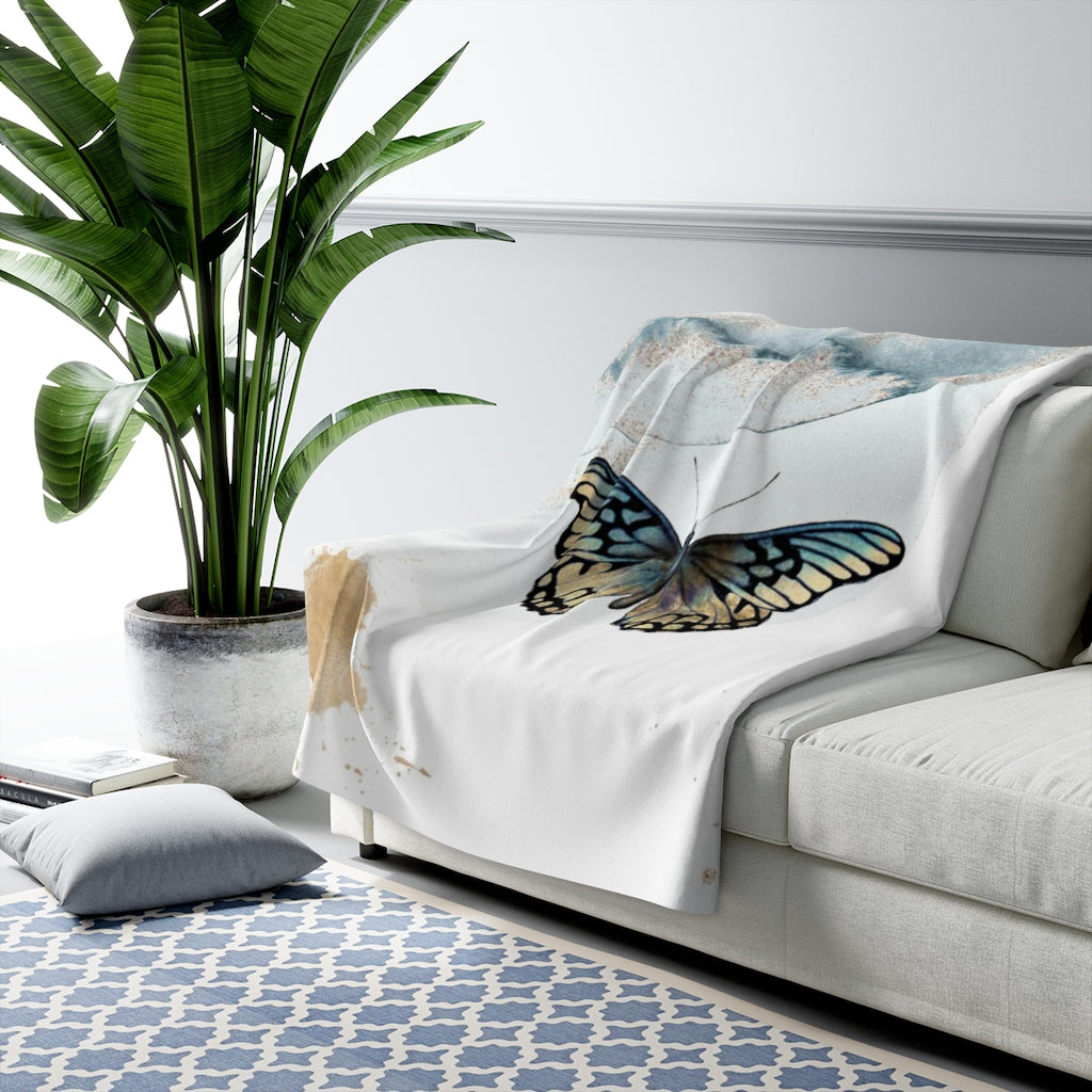 sherpa fleece throw blanket