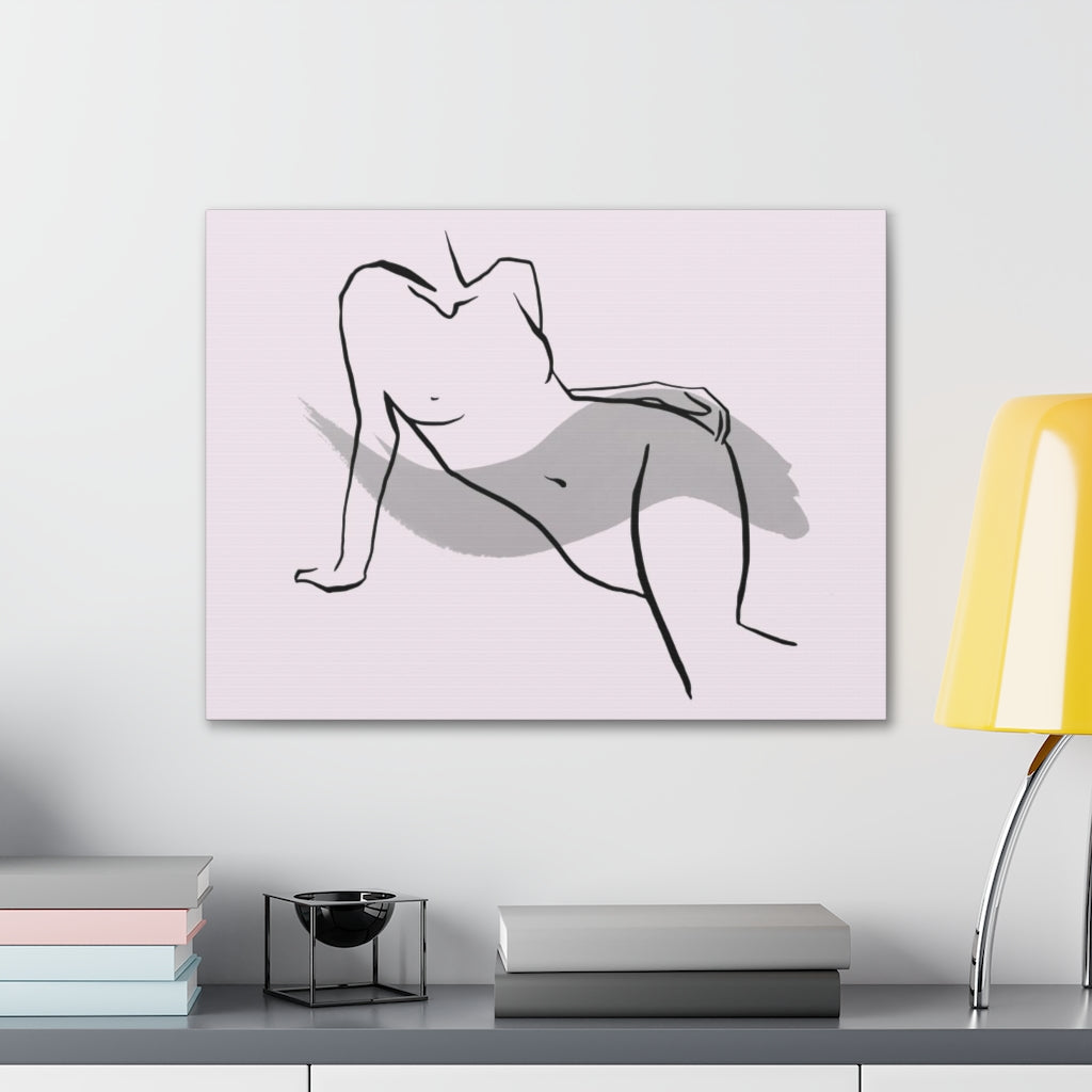 Abstract Canvas Wall Art | Blush Pink Floral