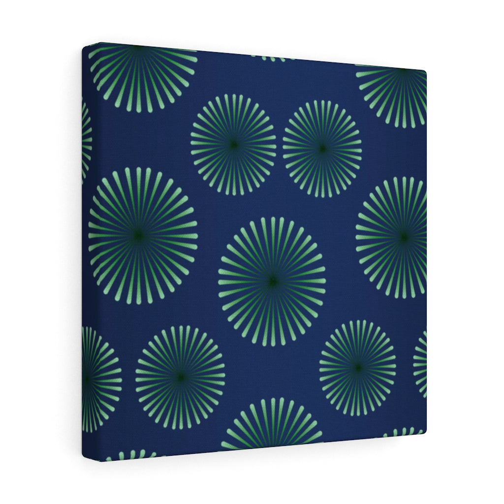 GEOMETRIC CANVAS ART | Blue Green Circles