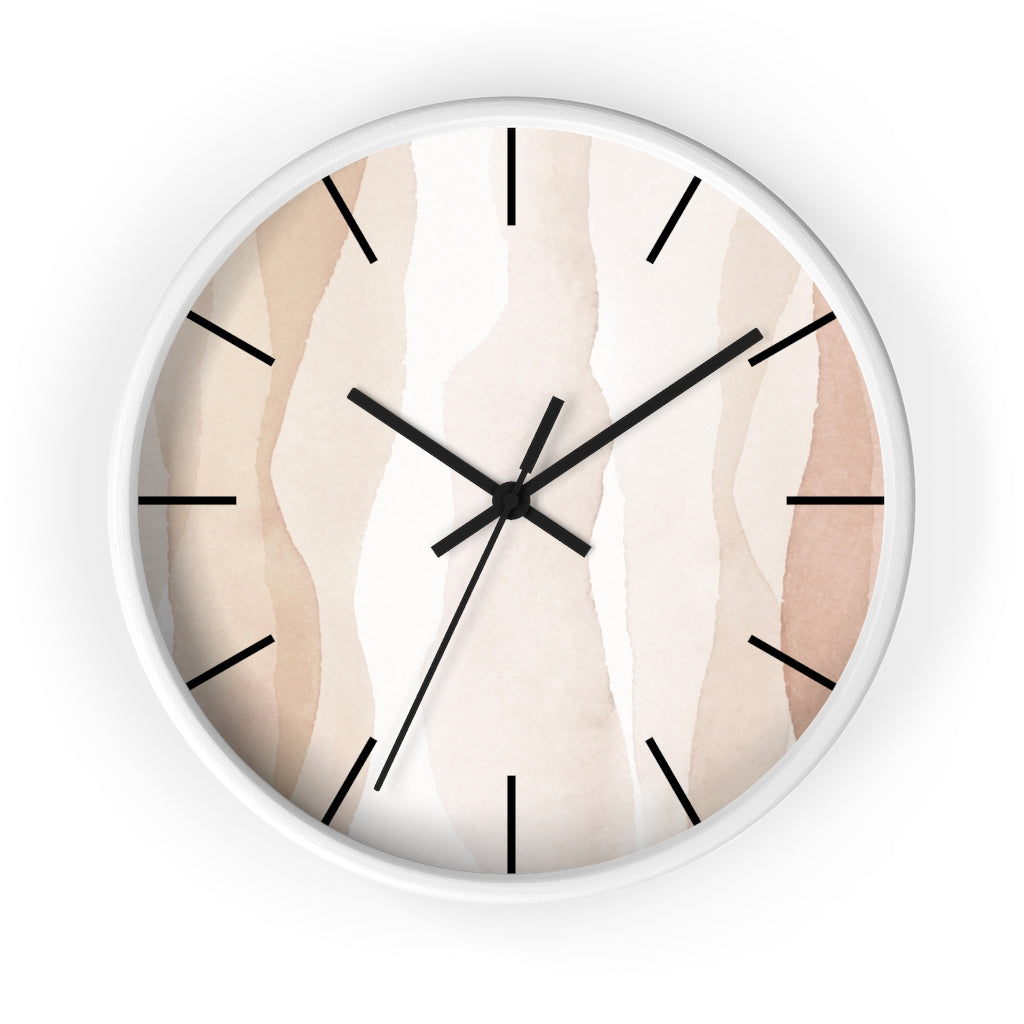 Wood, Wall Clock, Pastel Beige 10"