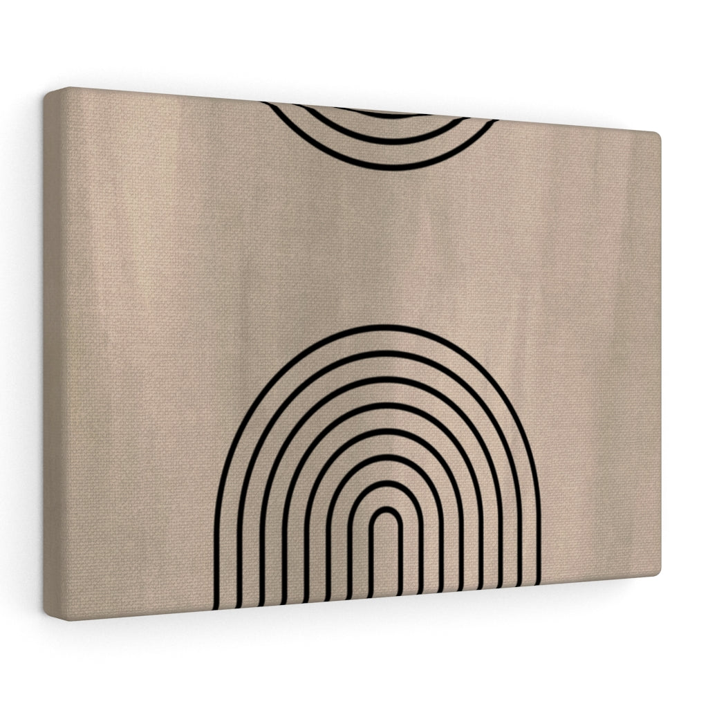 ABSTRACT WALL CANVAS ART | Beige Black