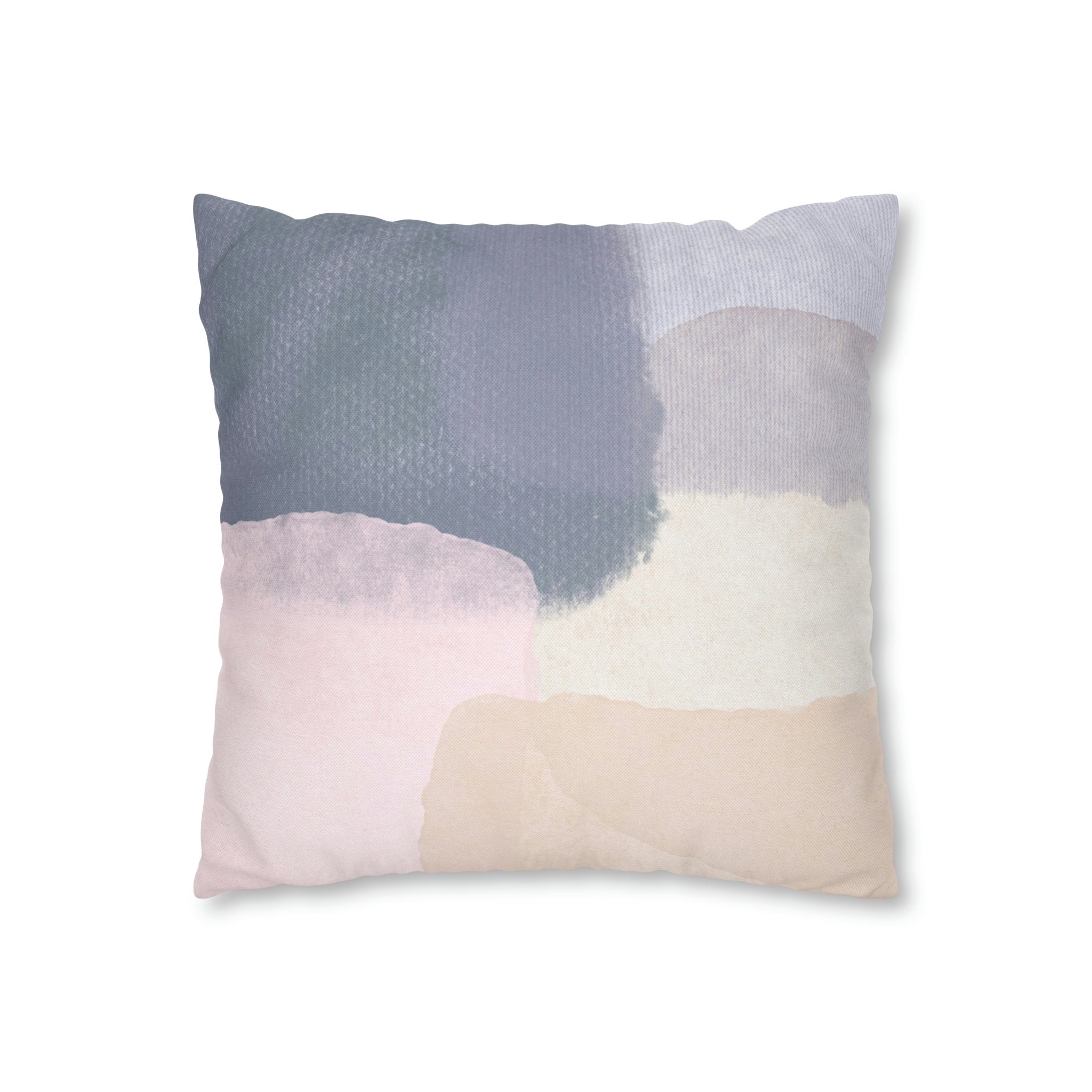 Abstract Boho Pillow Cover | Grey Blue Cream Pink