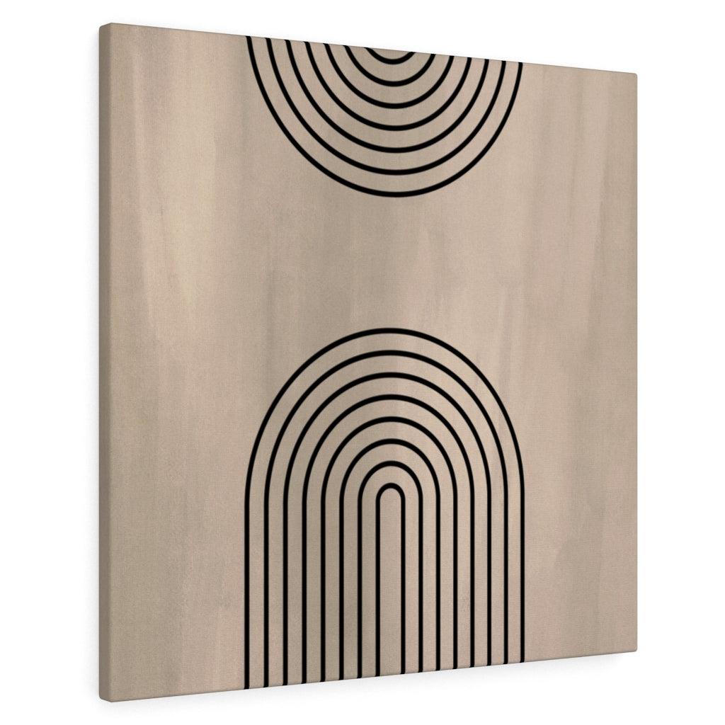 ABSTRACT WALL CANVAS ART | Beige Black