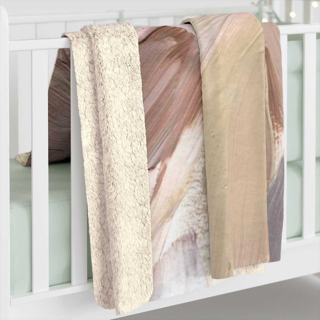 Acrylic Comfy Blanket | Brown Beige Pink