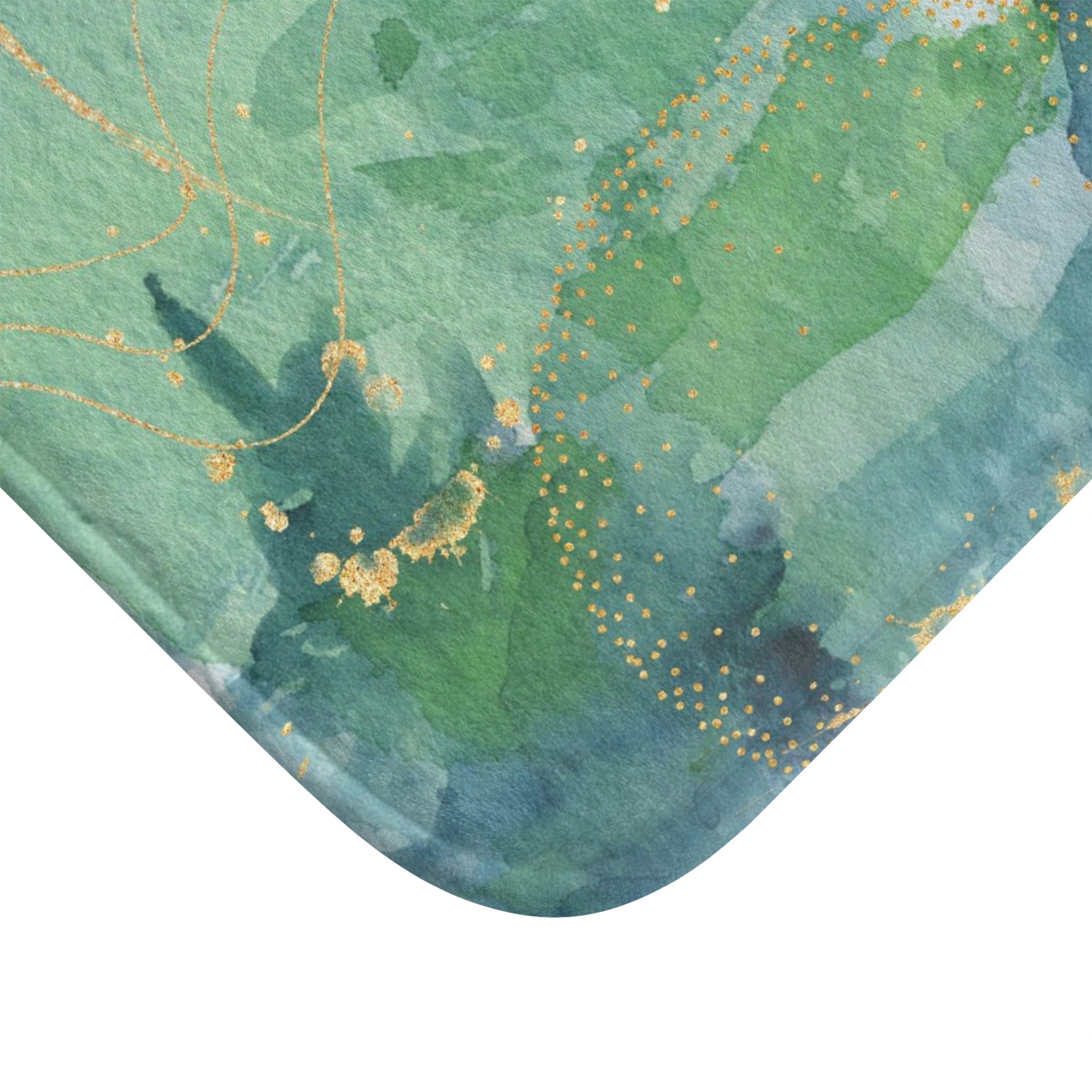 Floral Bath Mat | Sage Teal Green