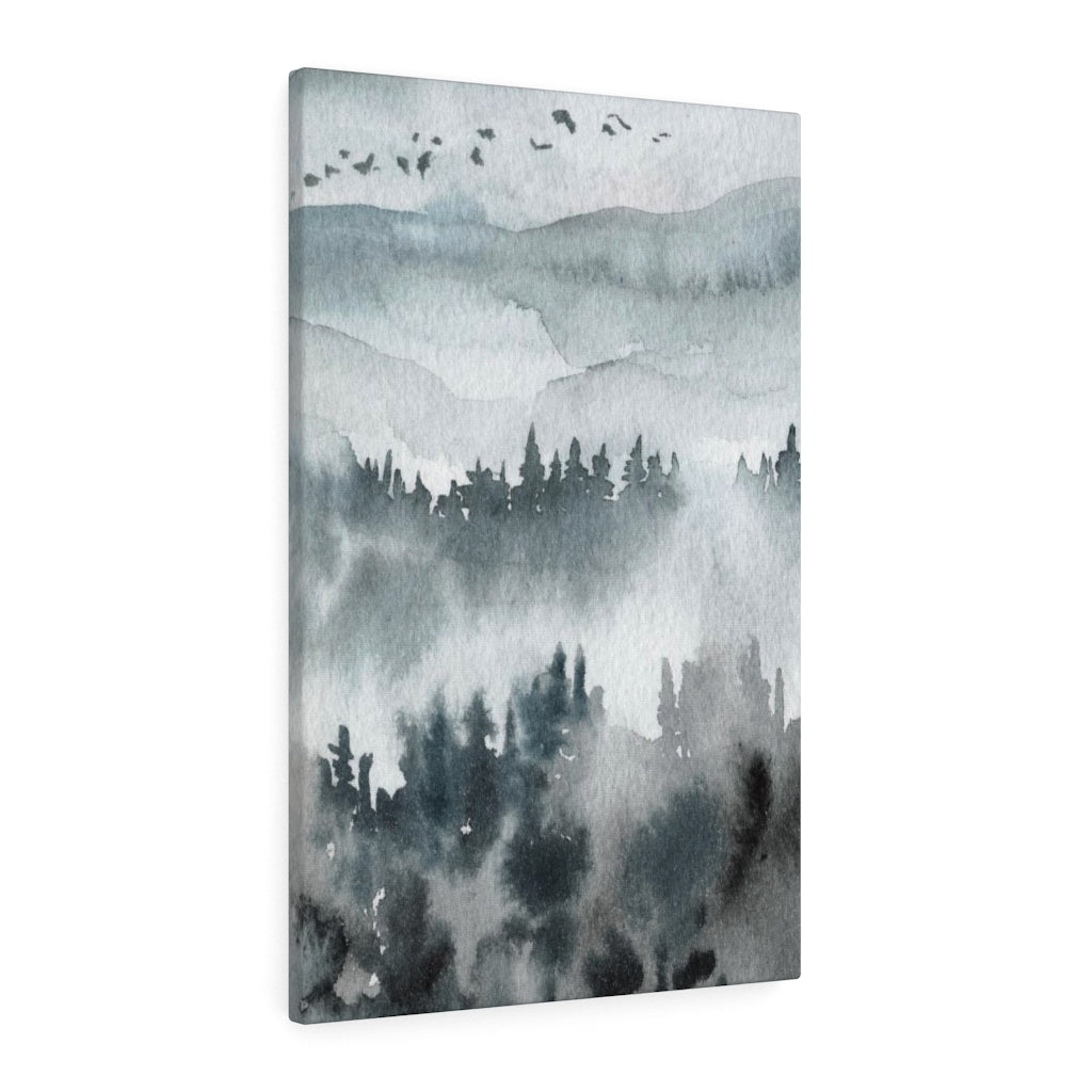 Nature Wall Canvas Art | Gray Woodlands