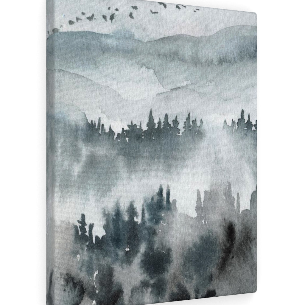 Nature Wall Canvas Art | Gray Woodlands