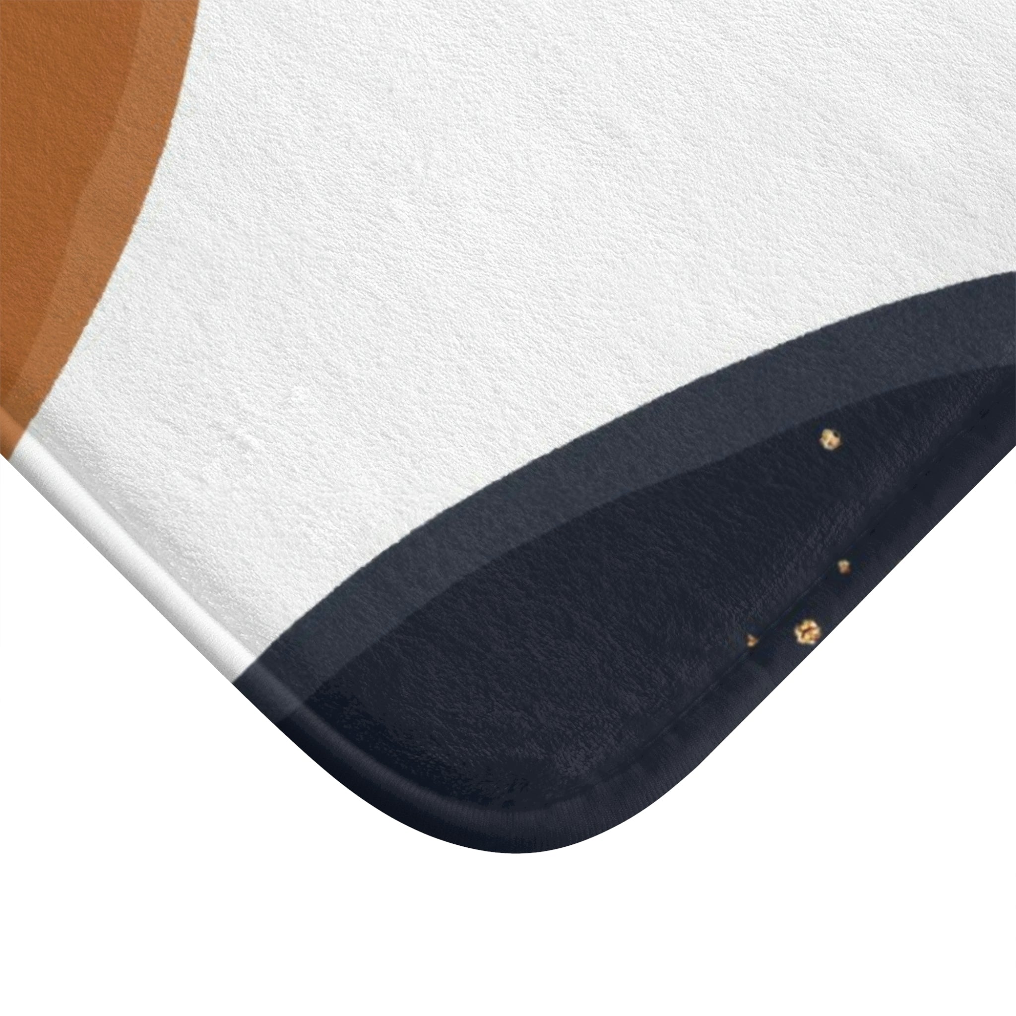 Boho Abstract Bath, Kitchen Mat | Navy Blue Beige Floral