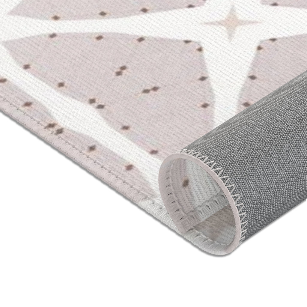 Geometric Area Rug | Beige Cream Pattern